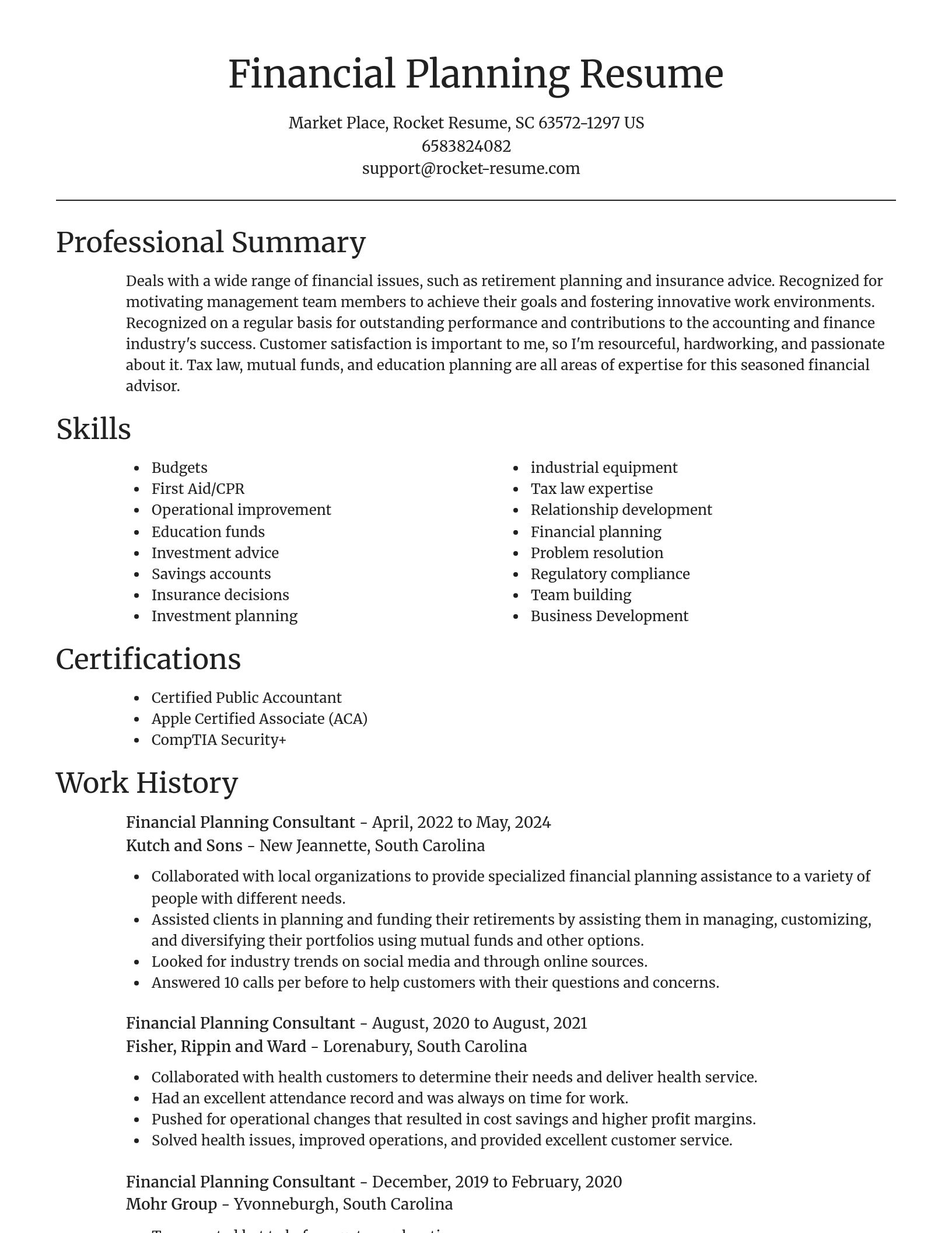 Focal Point resume template