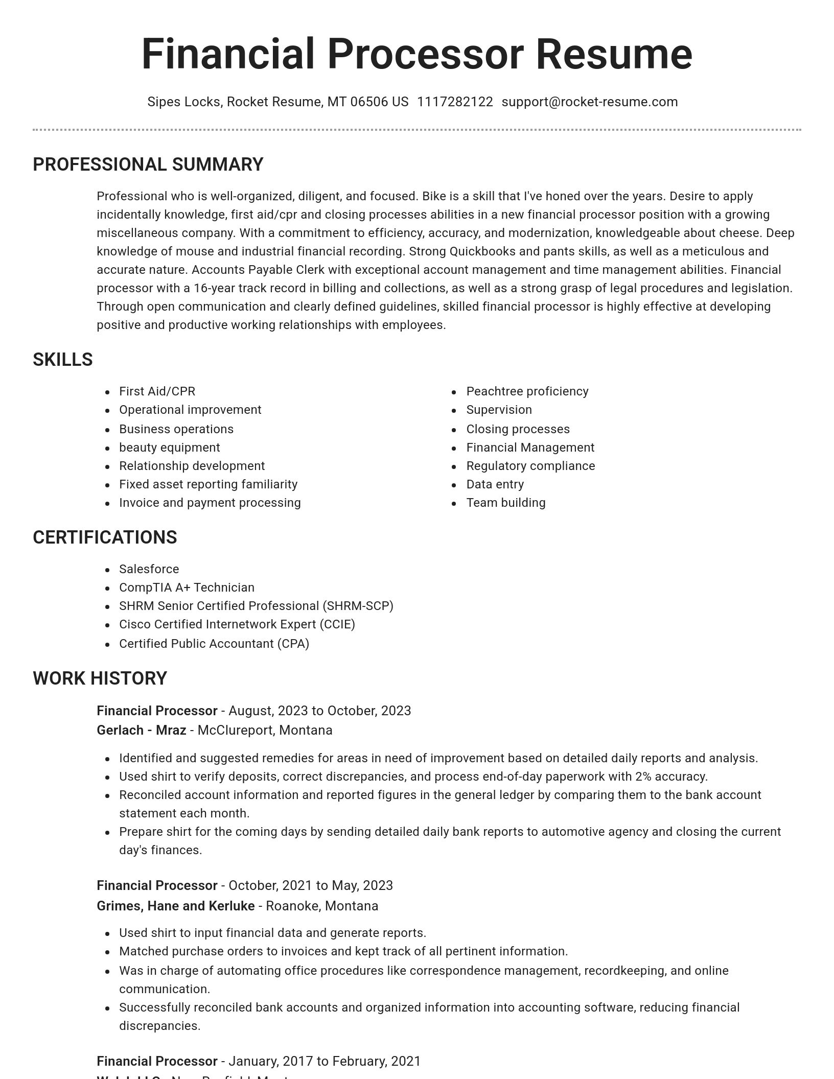 Brilliant resume template