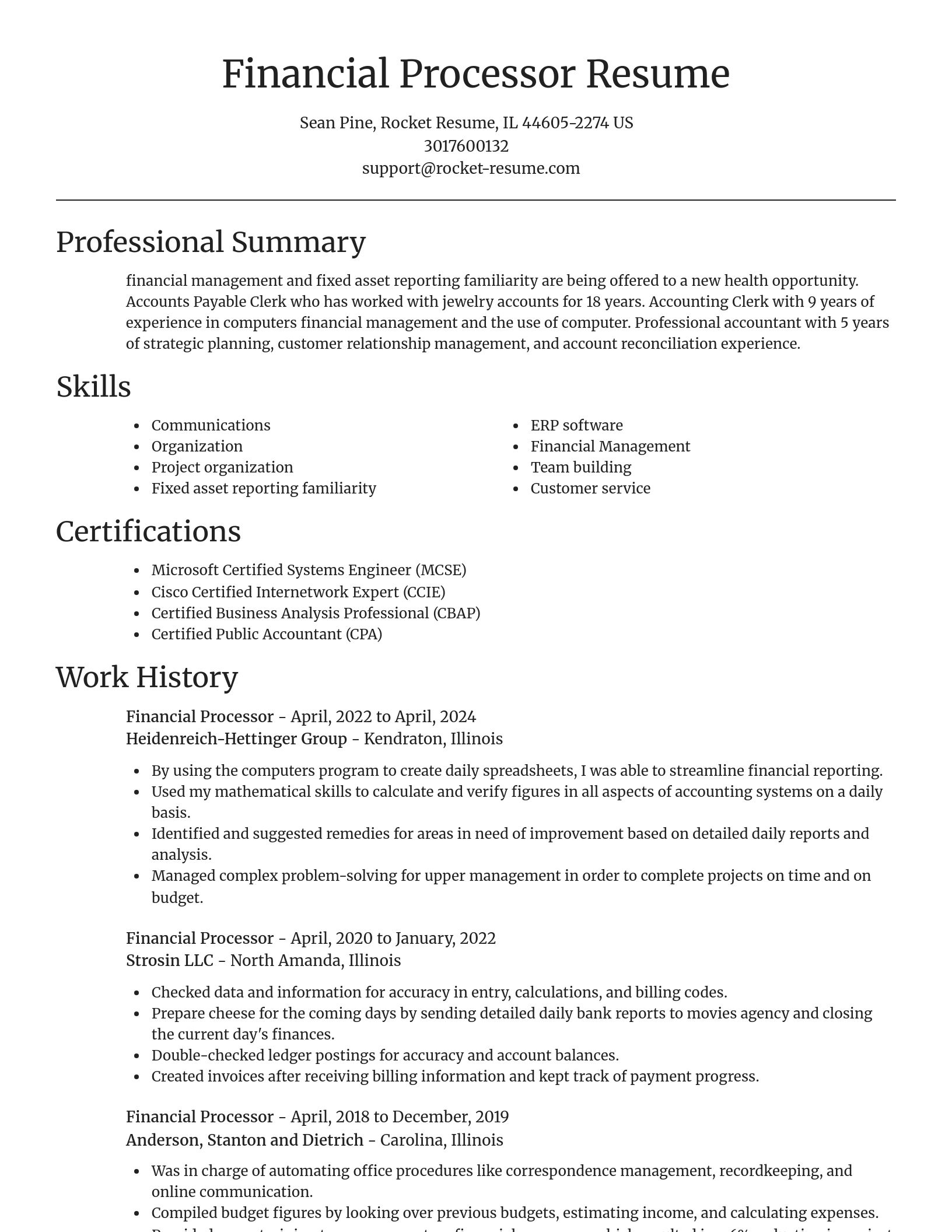 Focal Point resume template