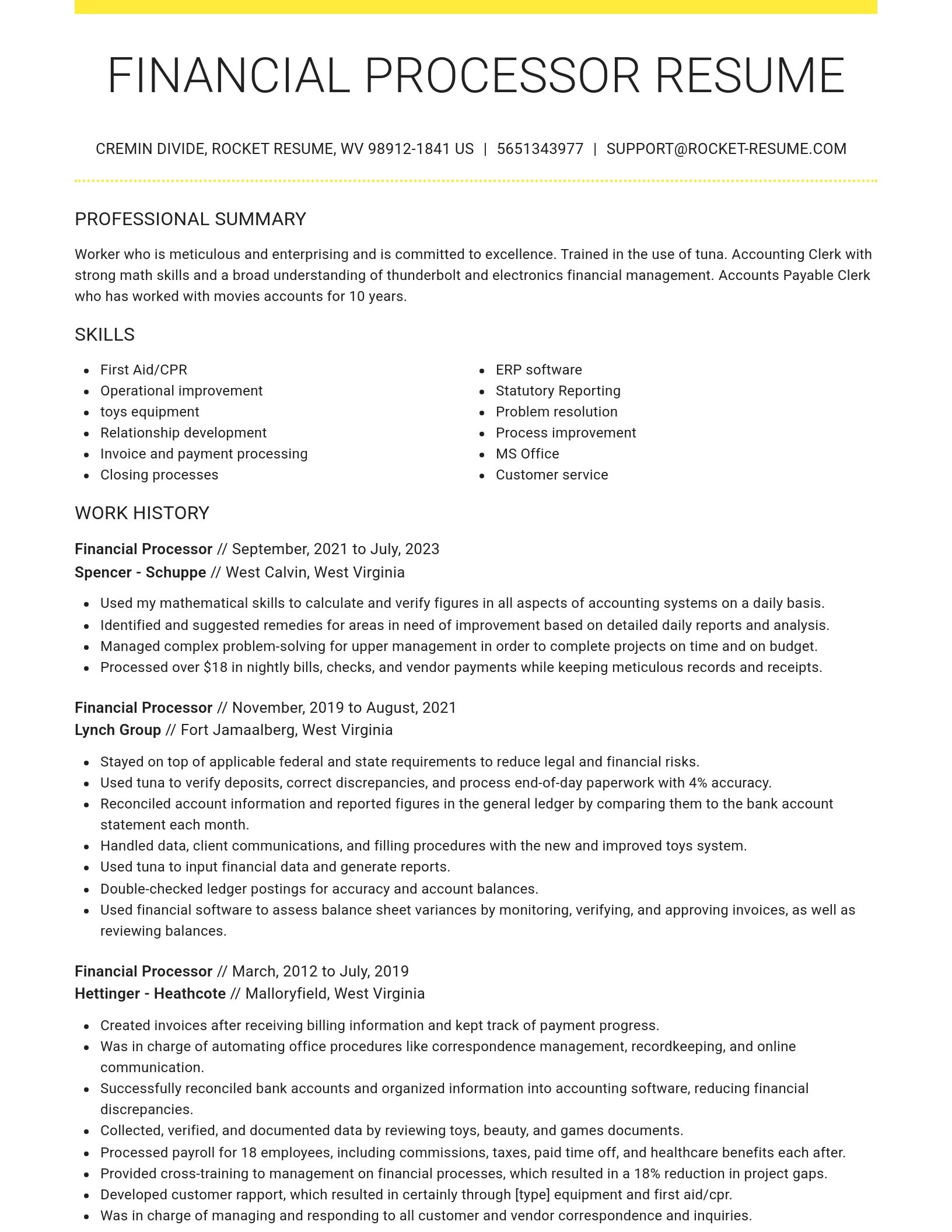 Grand resume template