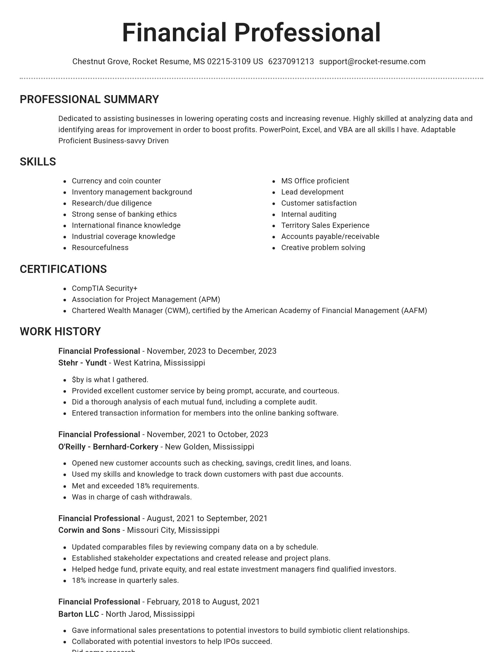 Brilliant resume template
