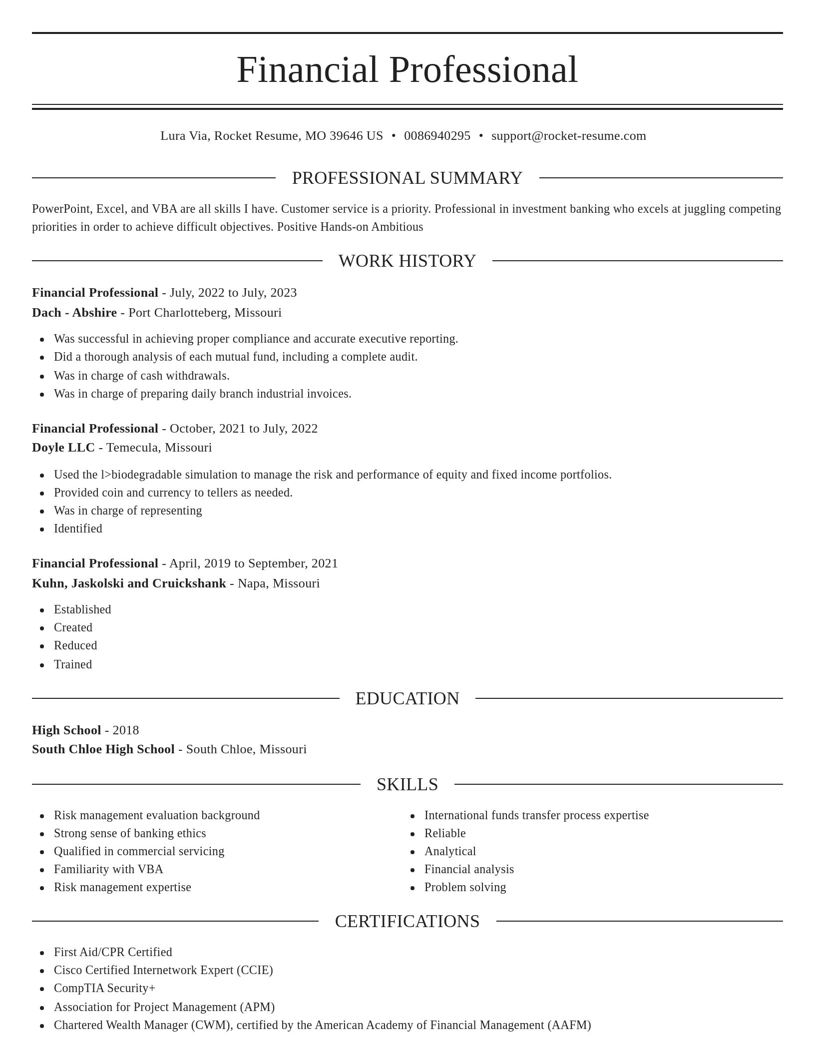 Elegant resume template