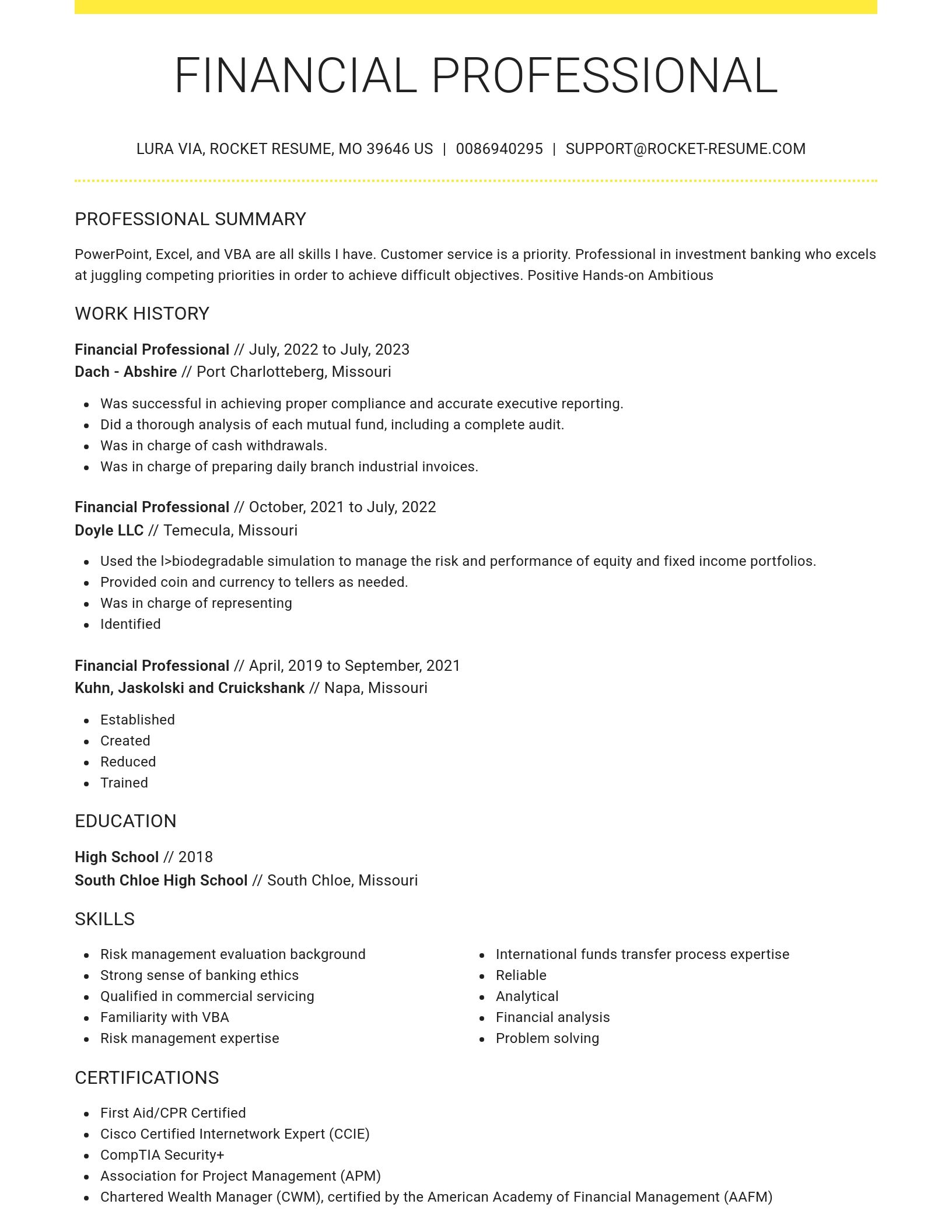 Grand resume template