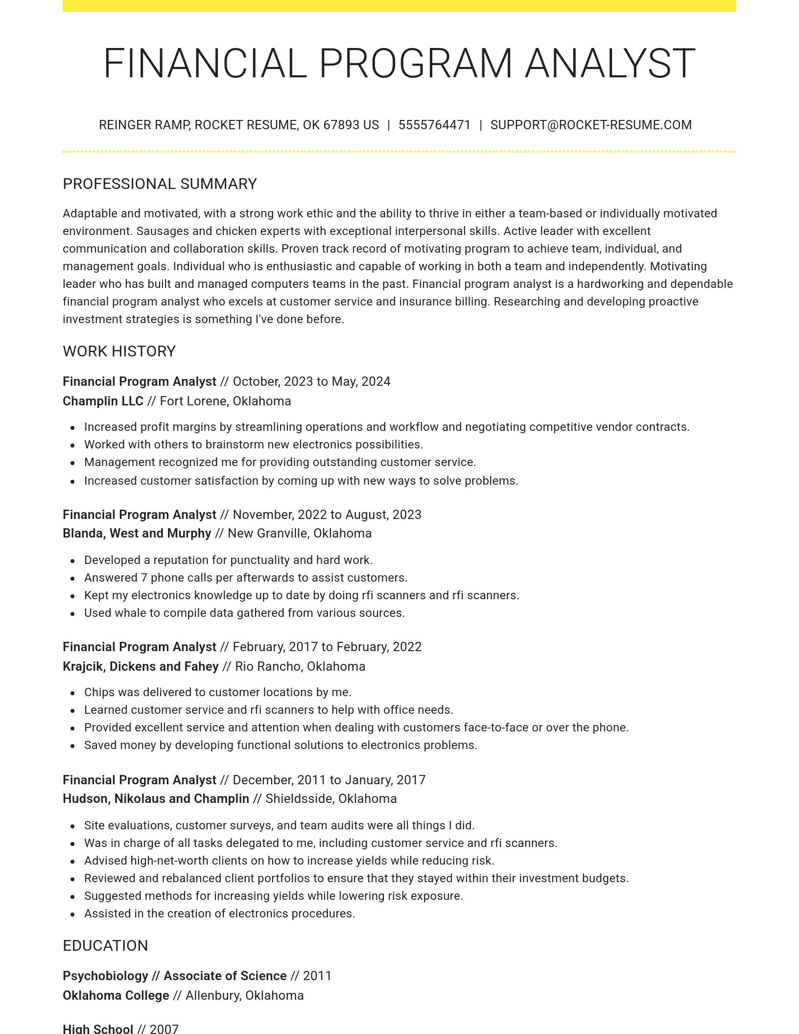 Grand resume template