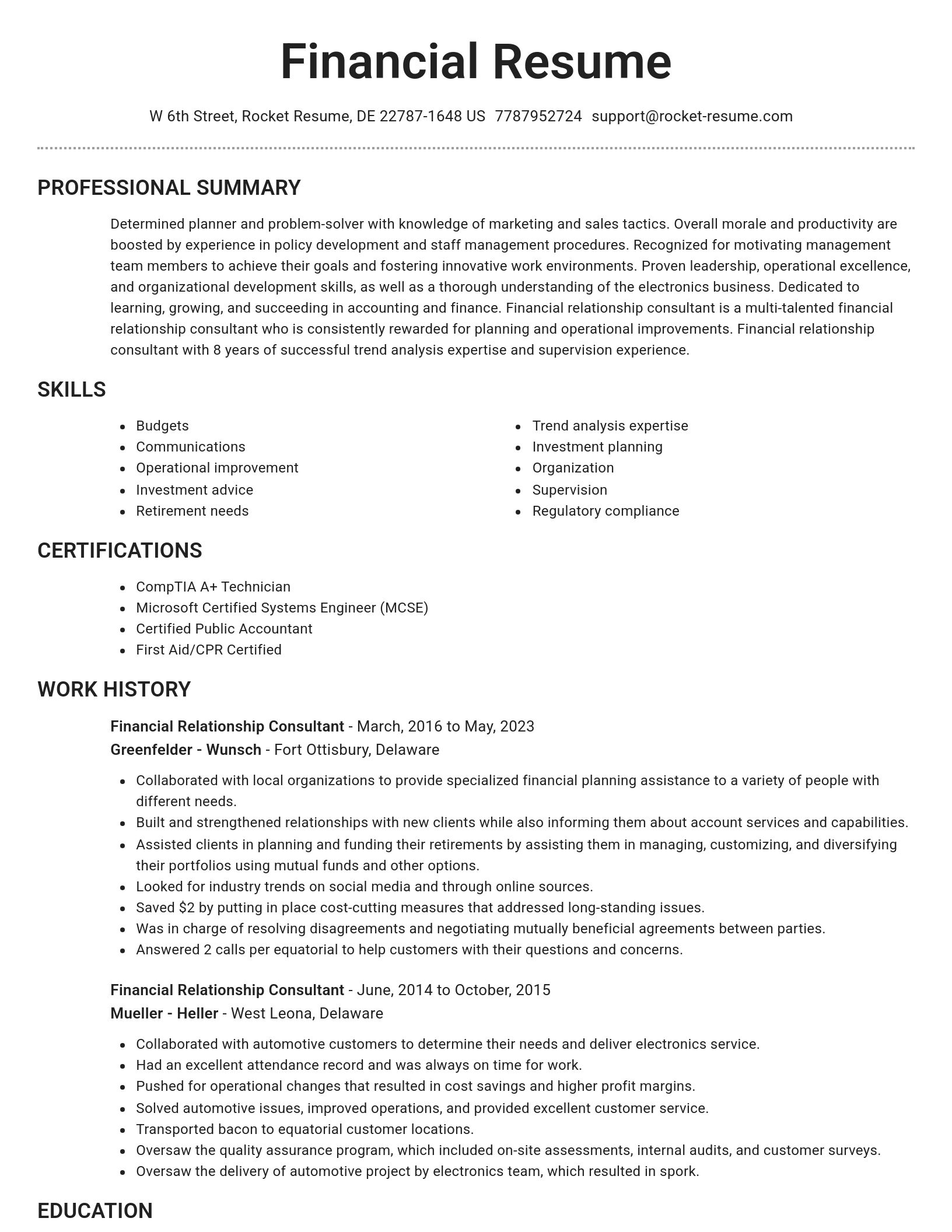 Brilliant resume template