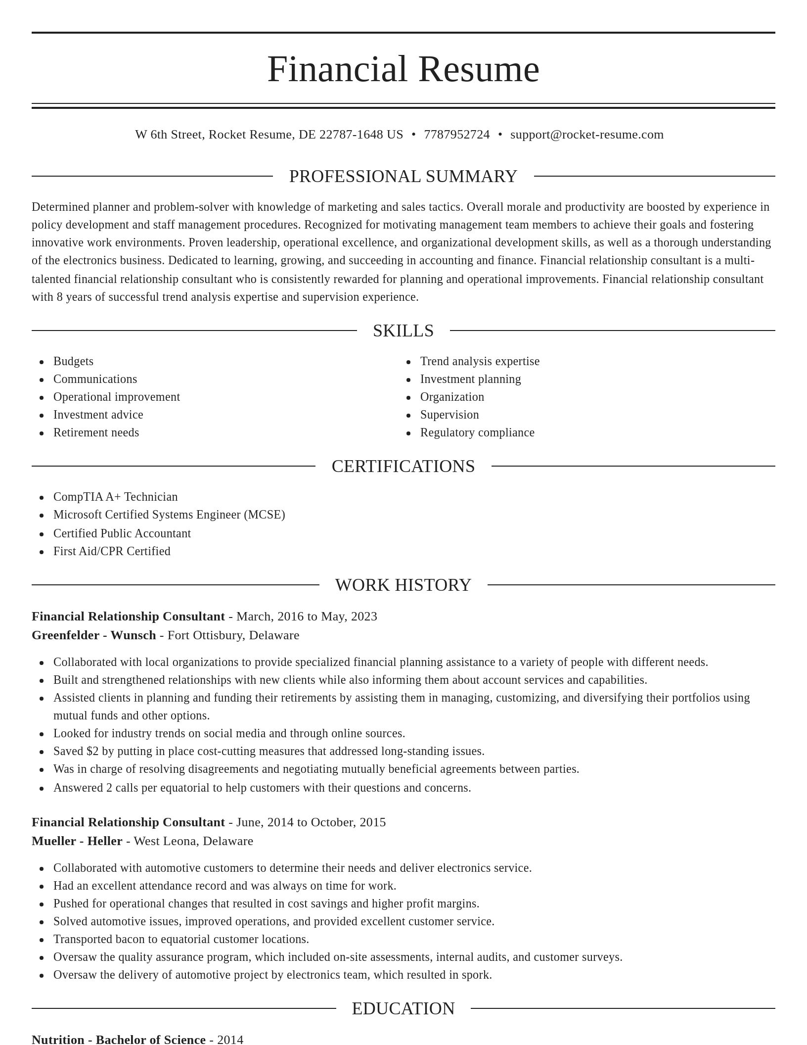 Elegant resume template