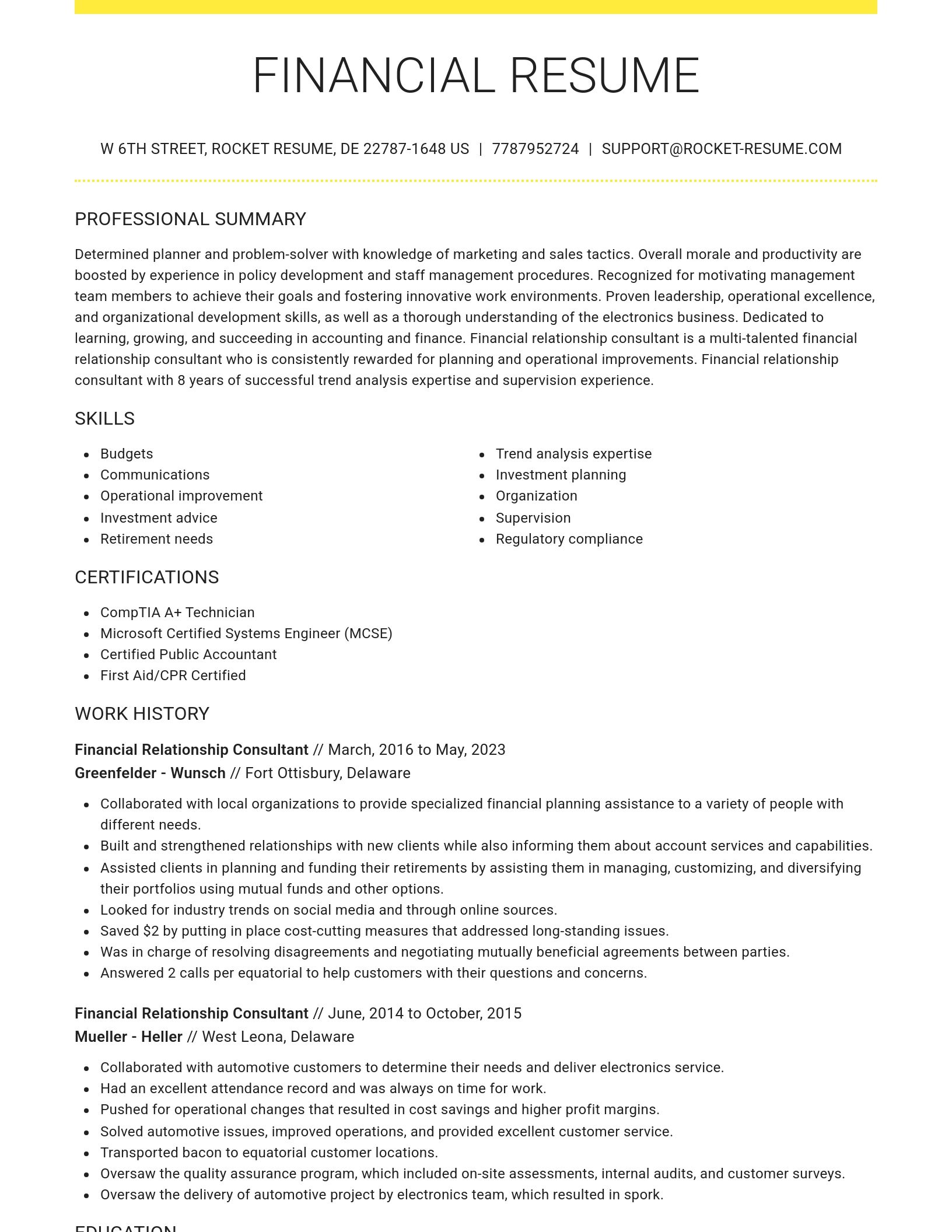 Grand resume template