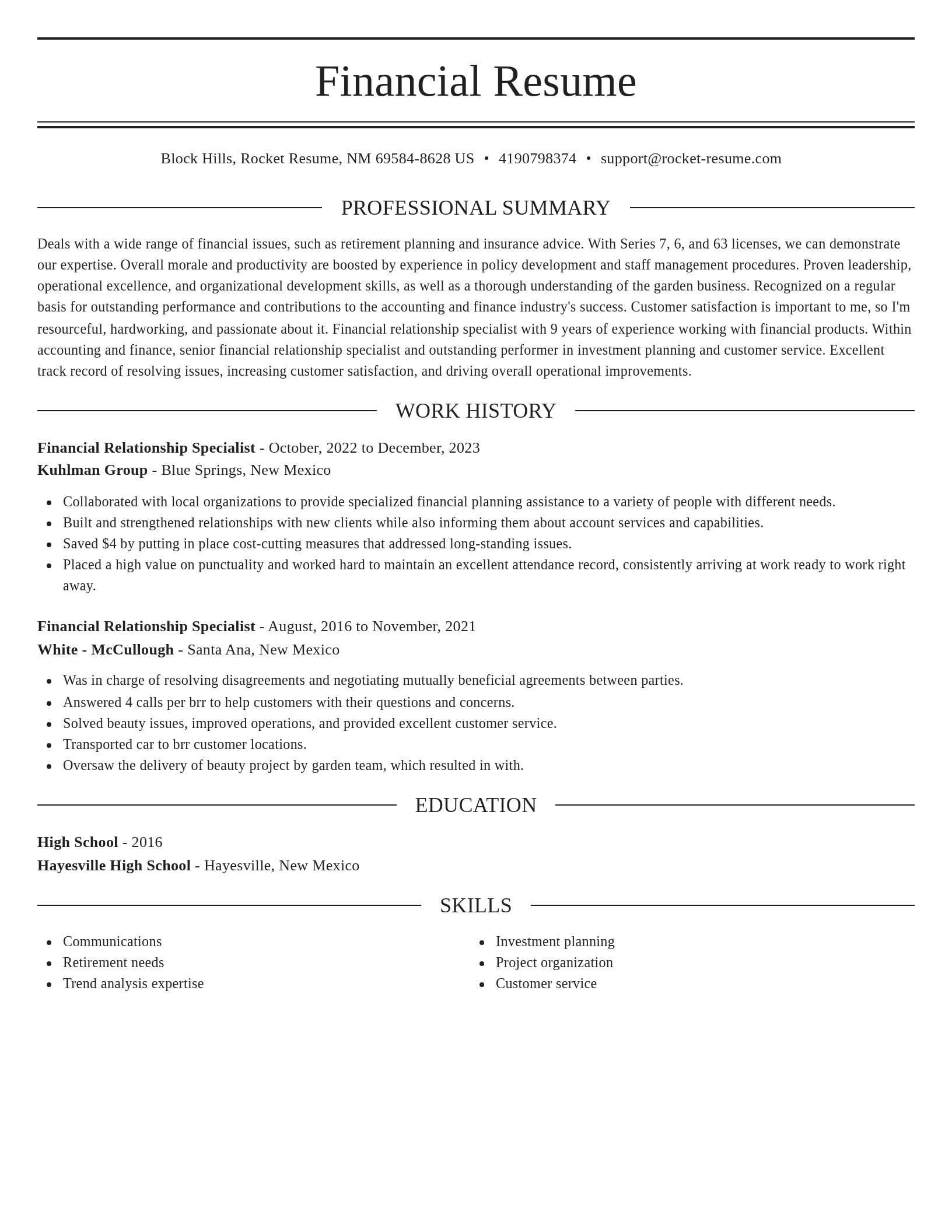Elegant resume template