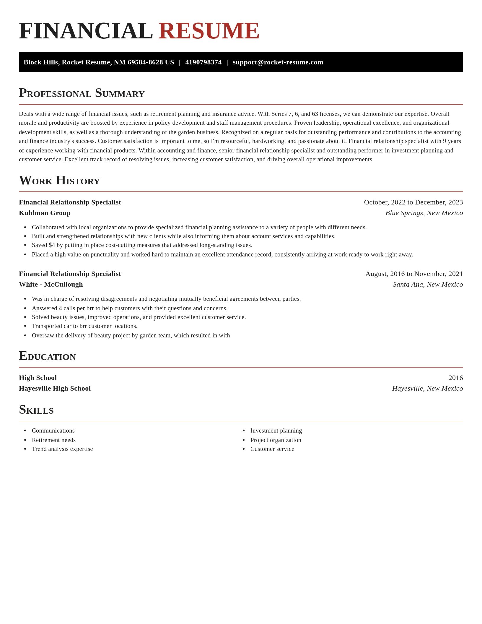 Exquisite resume template