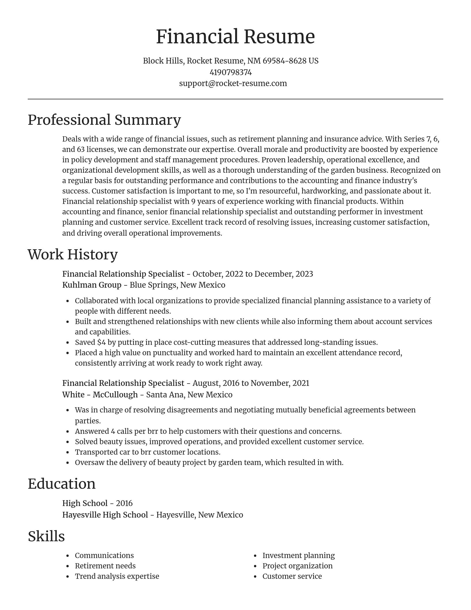 Focal Point resume template
