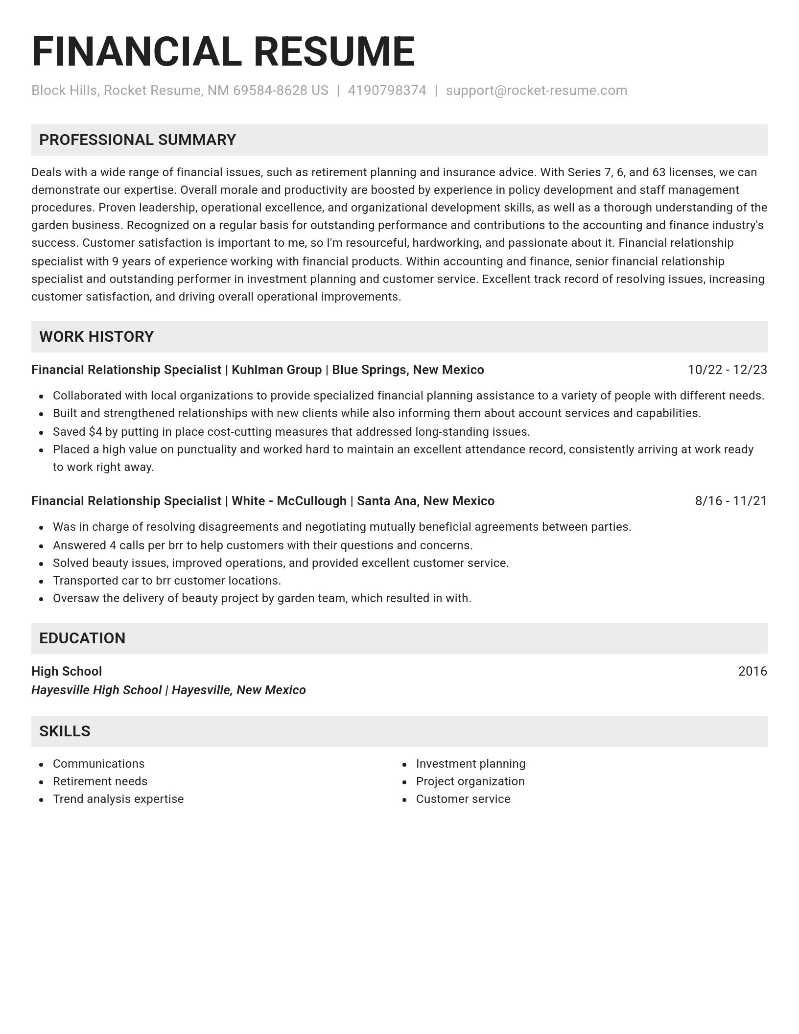 Genius resume template
