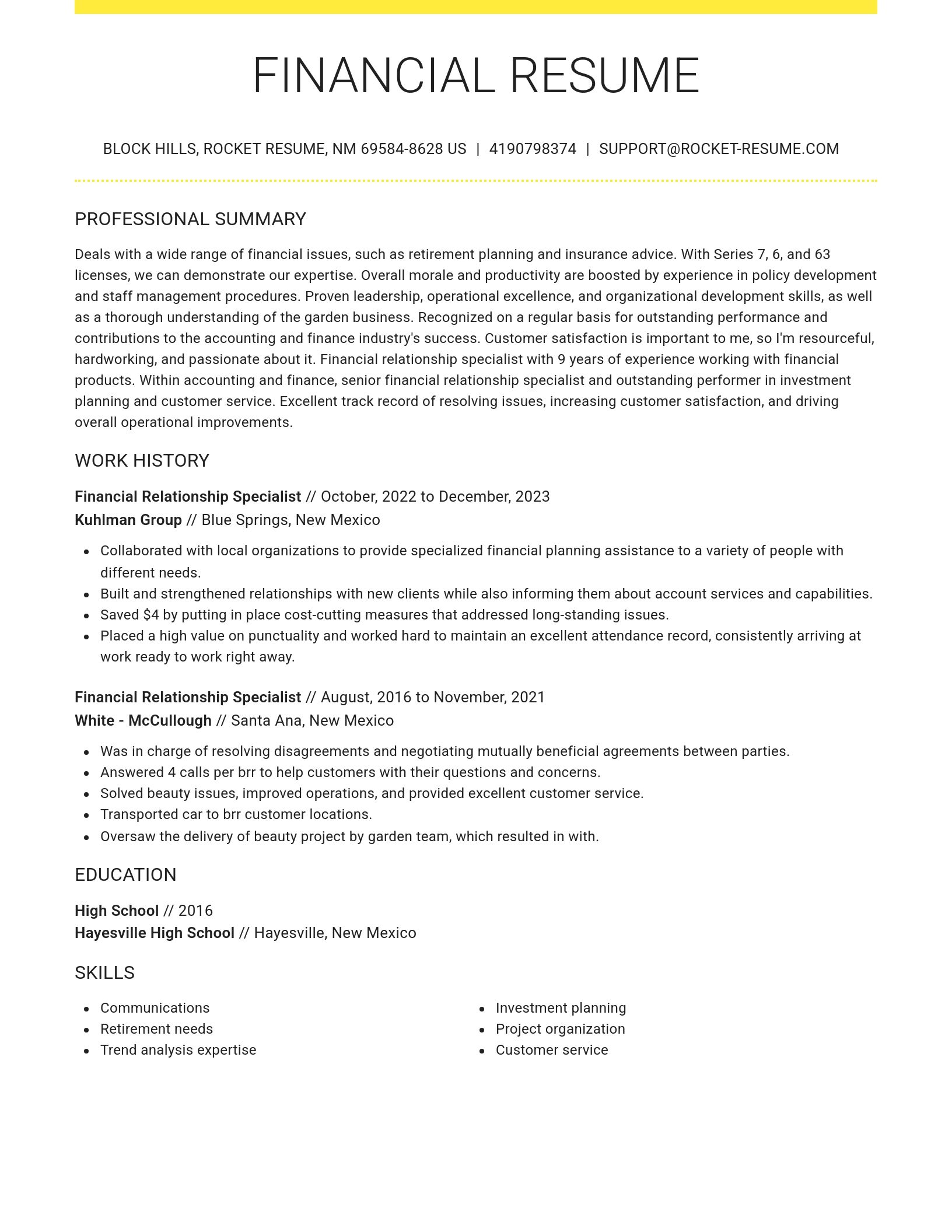 Grand resume template