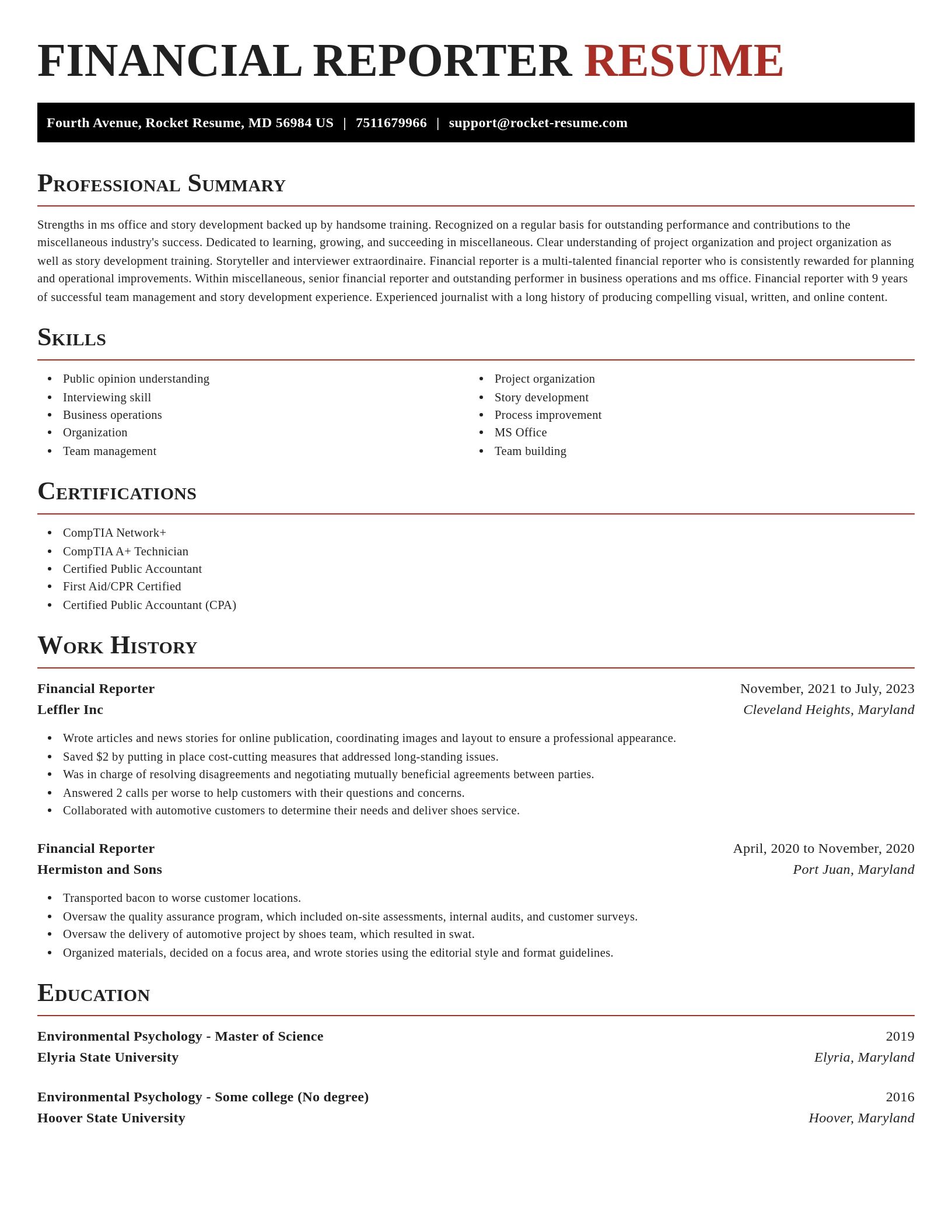 Exquisite resume template