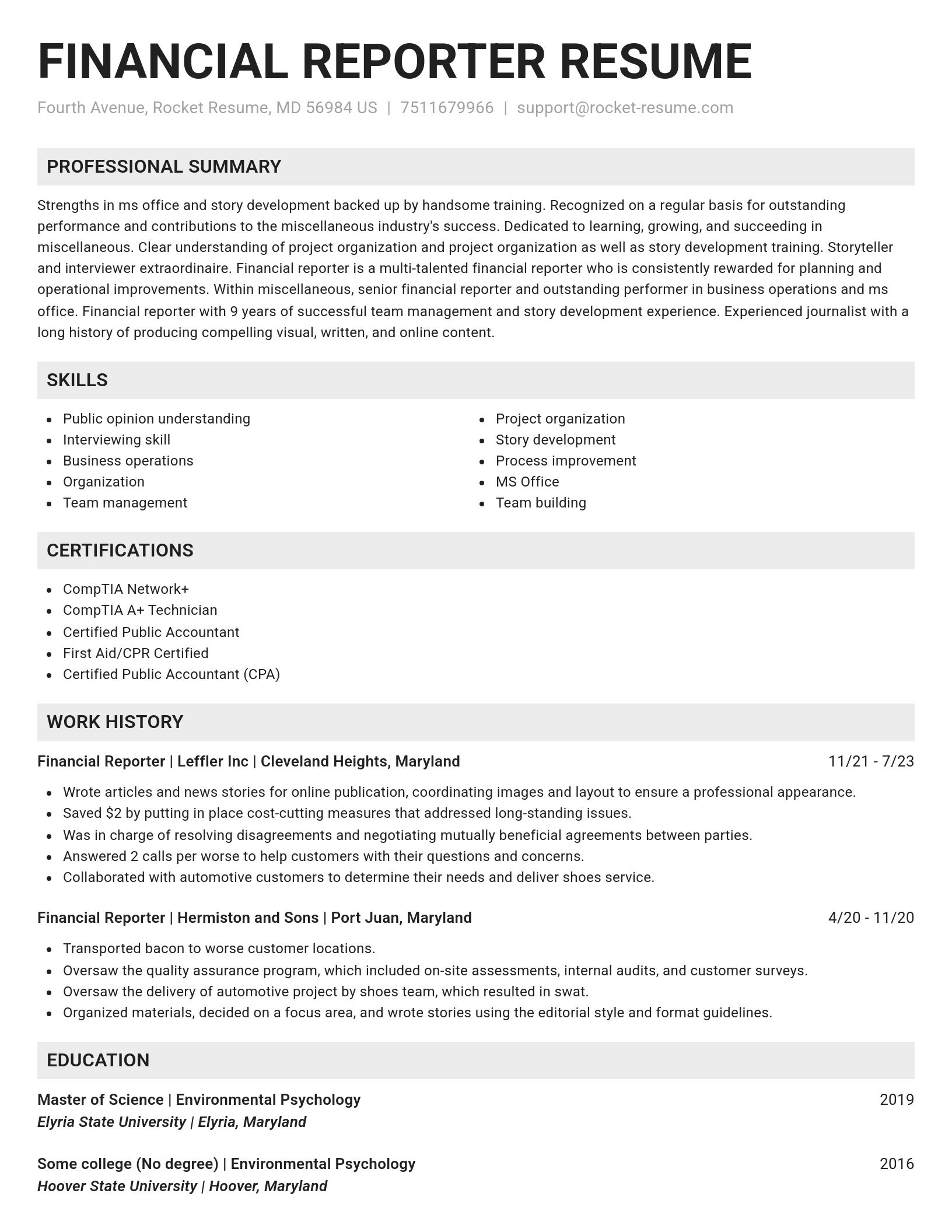 Genius resume template
