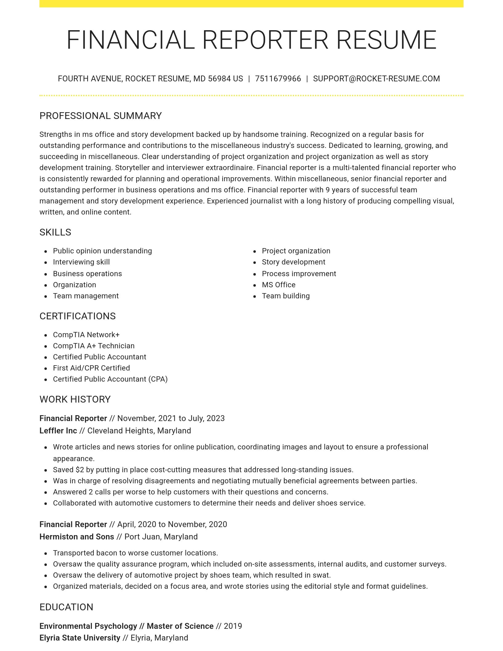 Grand resume template