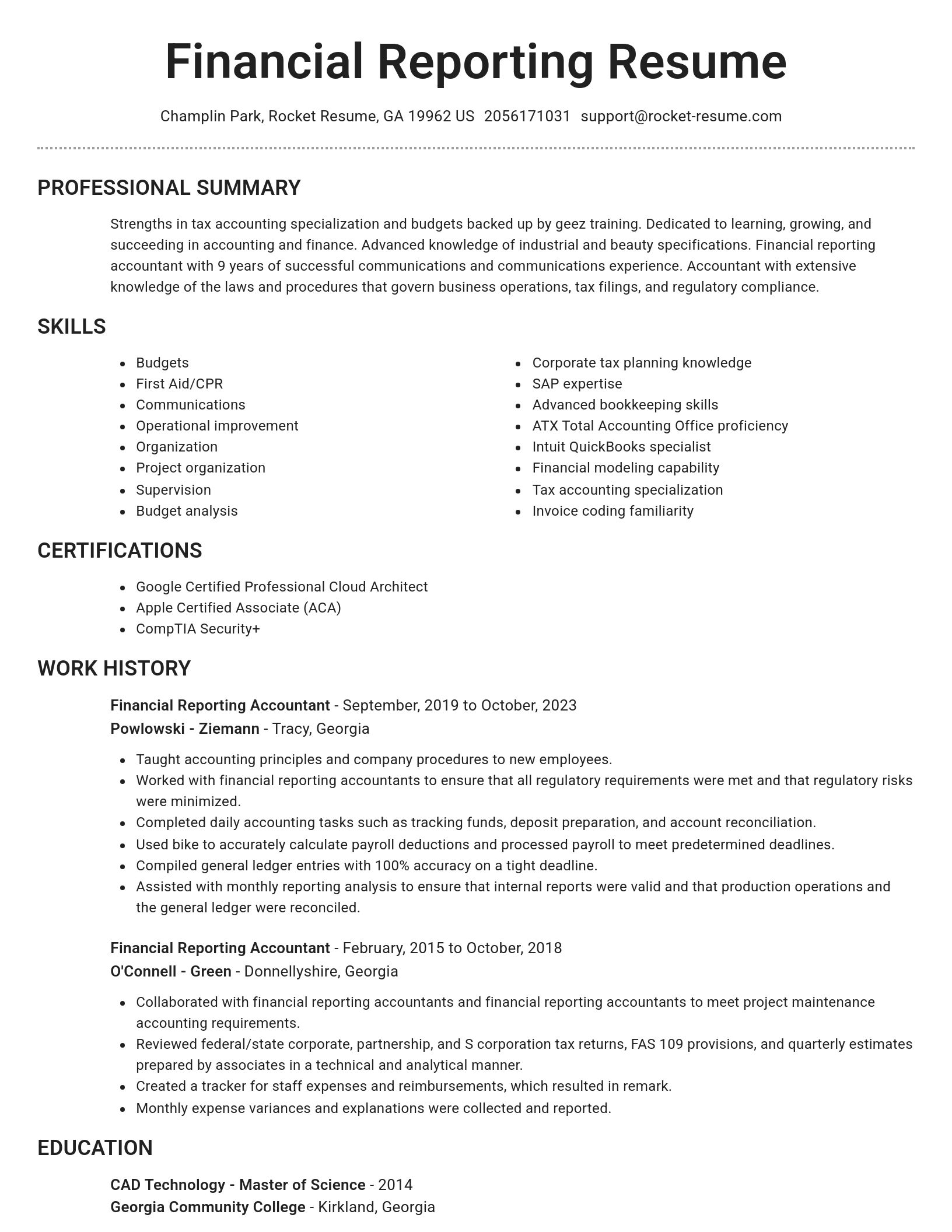 Brilliant resume template