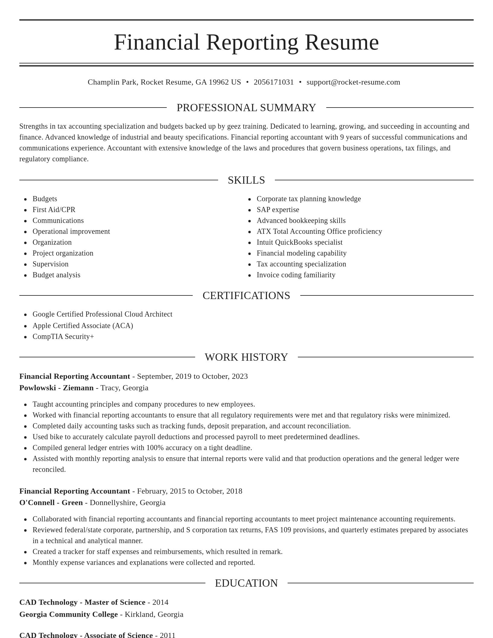 Elegant resume template