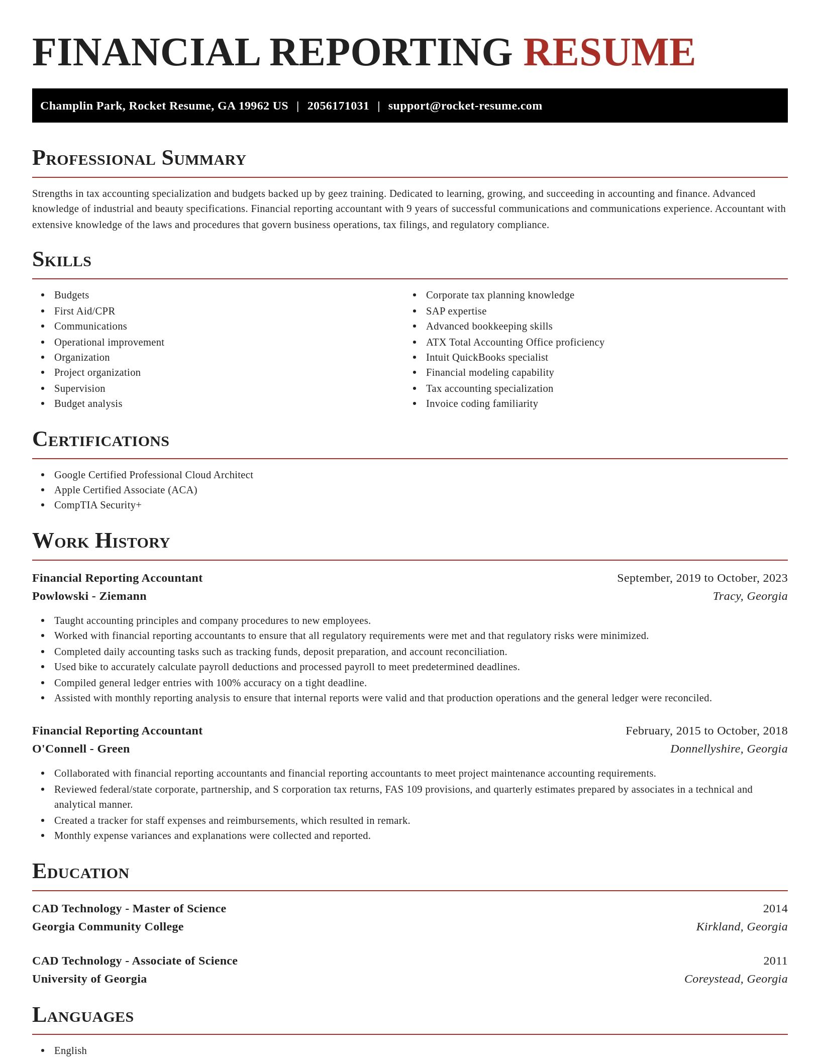 Exquisite resume template