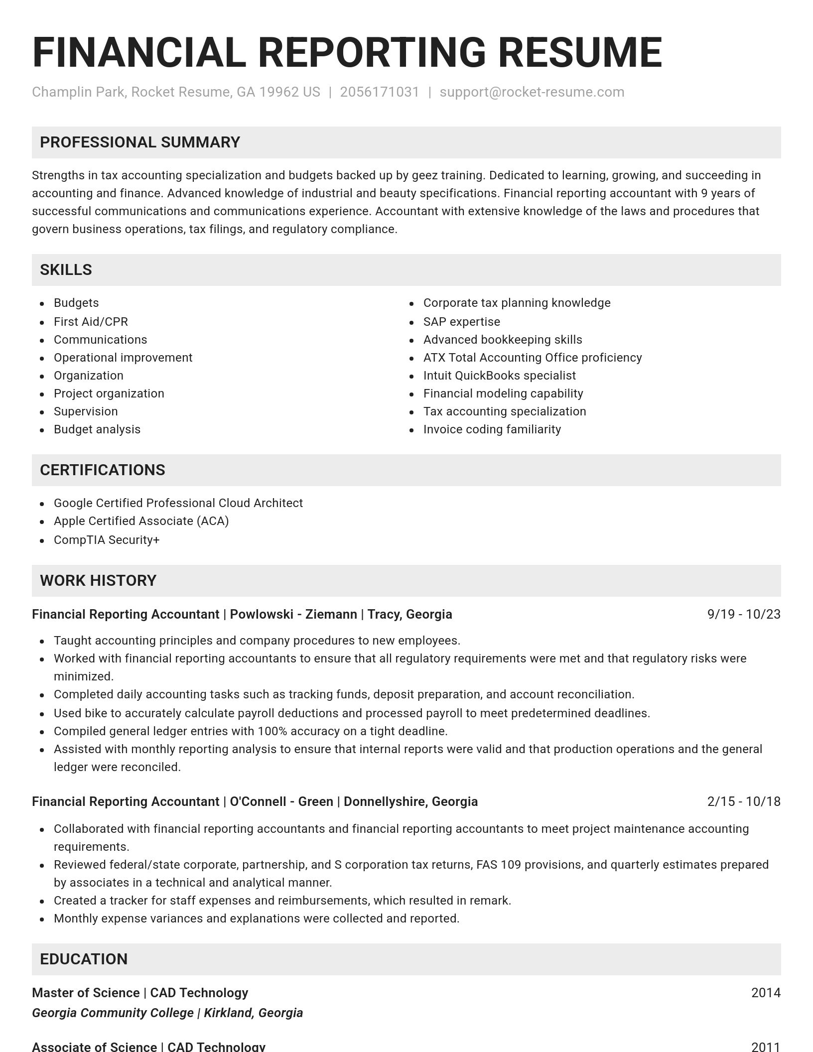 Genius resume template