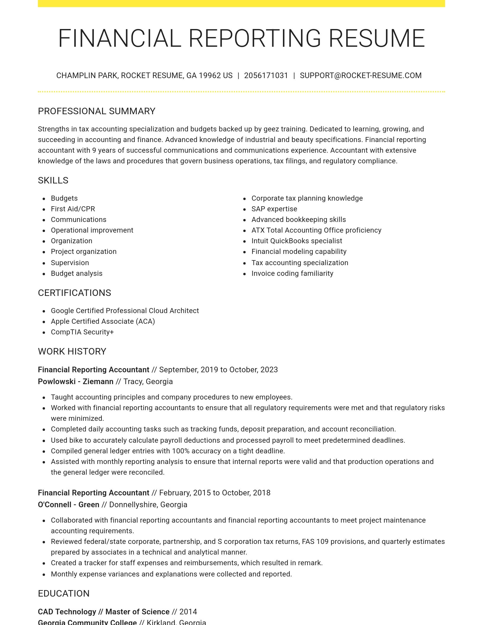 Grand resume template