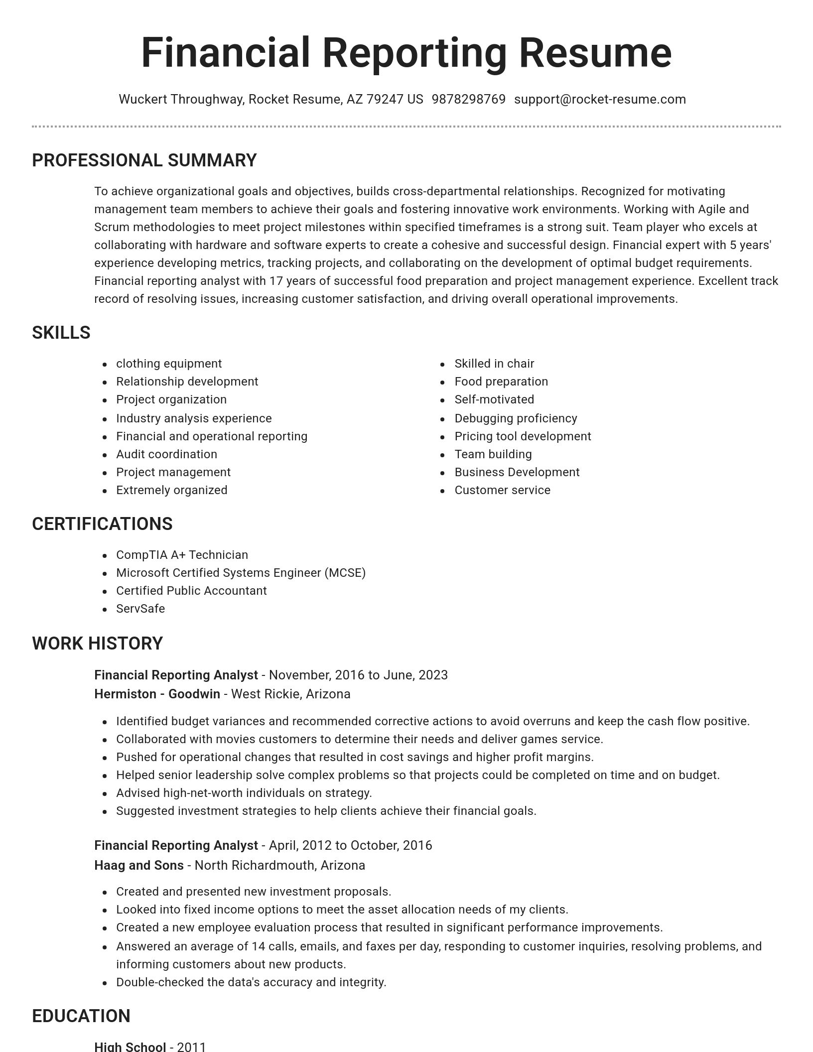Brilliant resume template
