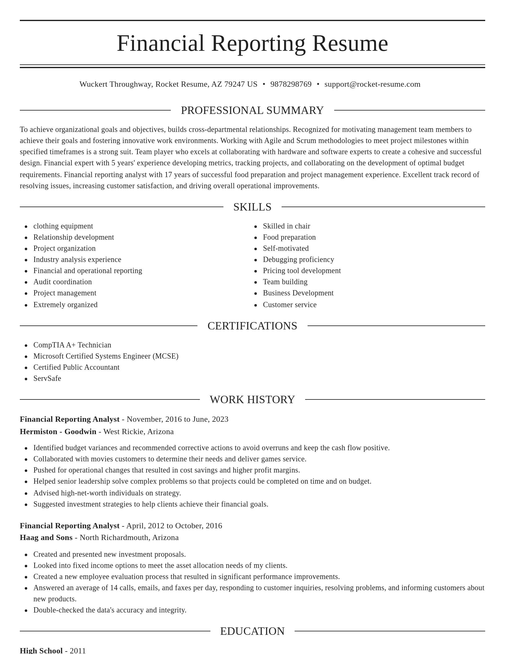 Elegant resume template