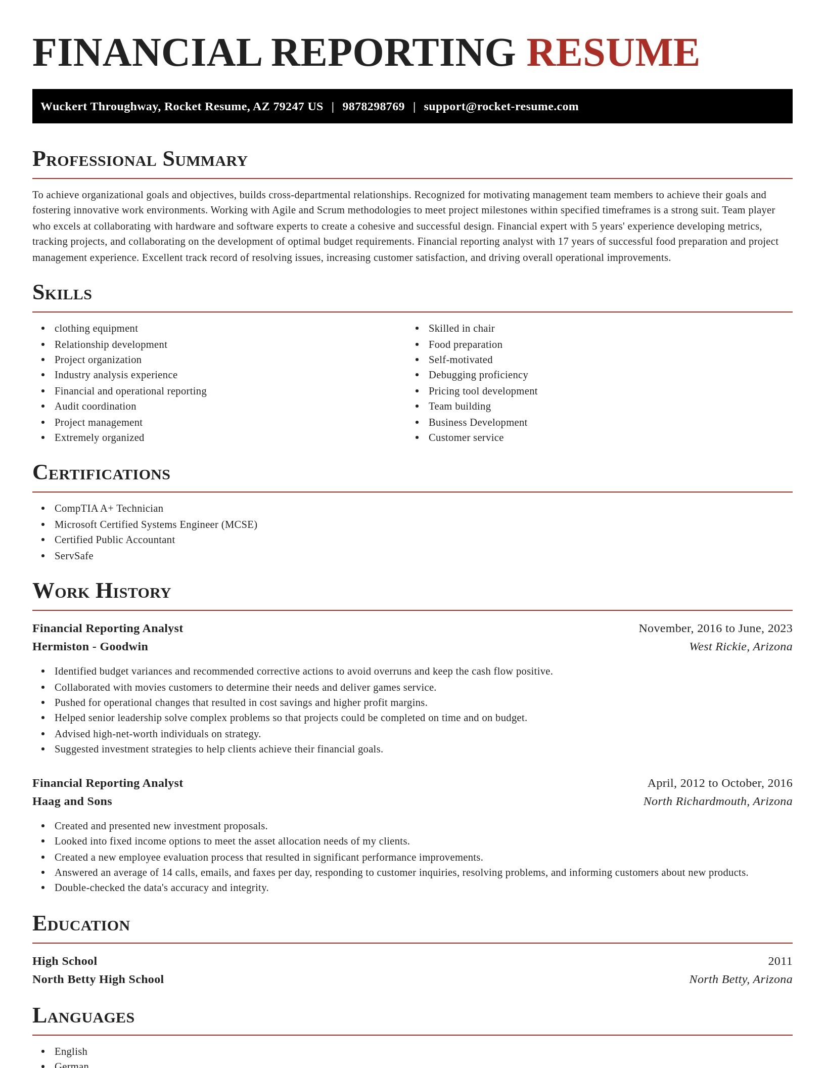 Exquisite resume template