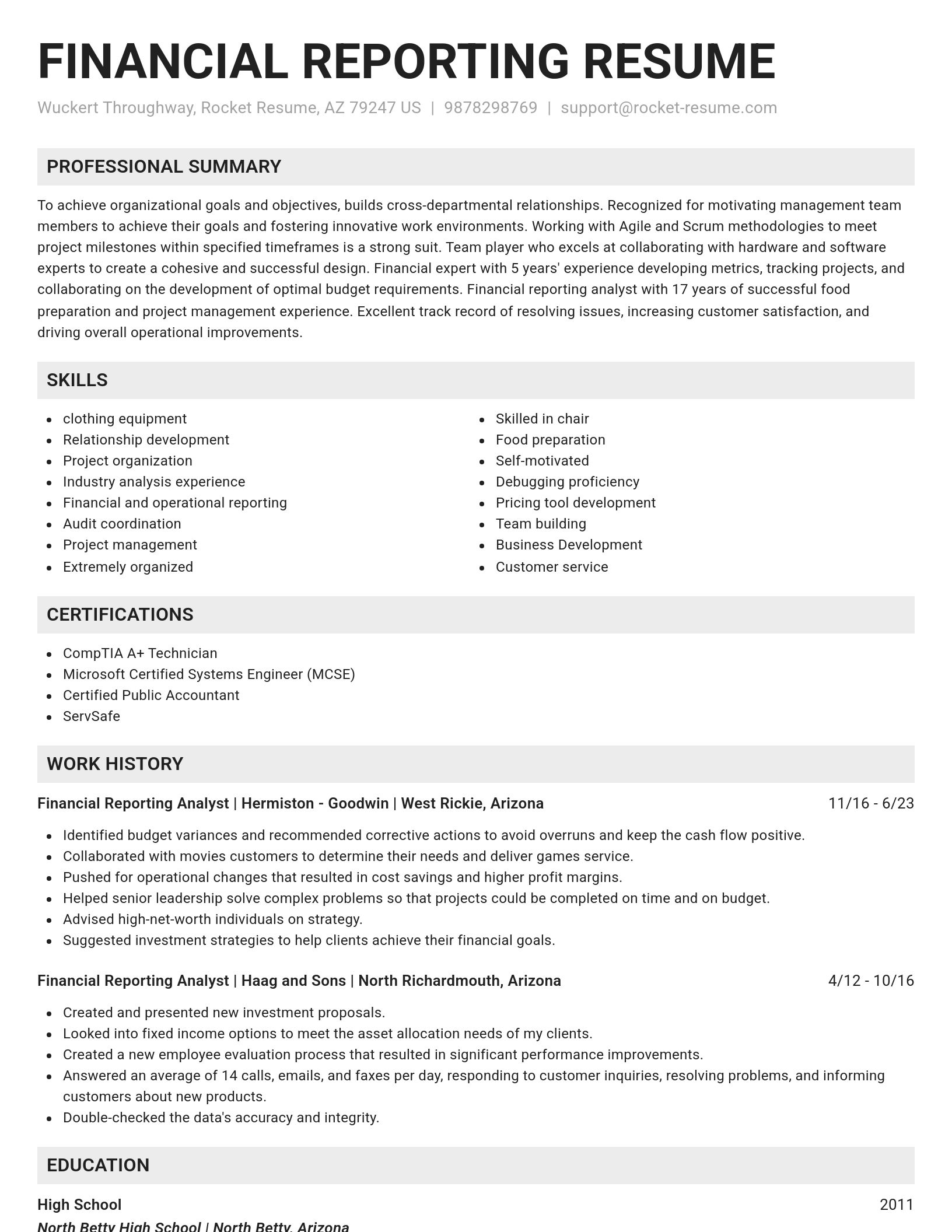 Genius resume template