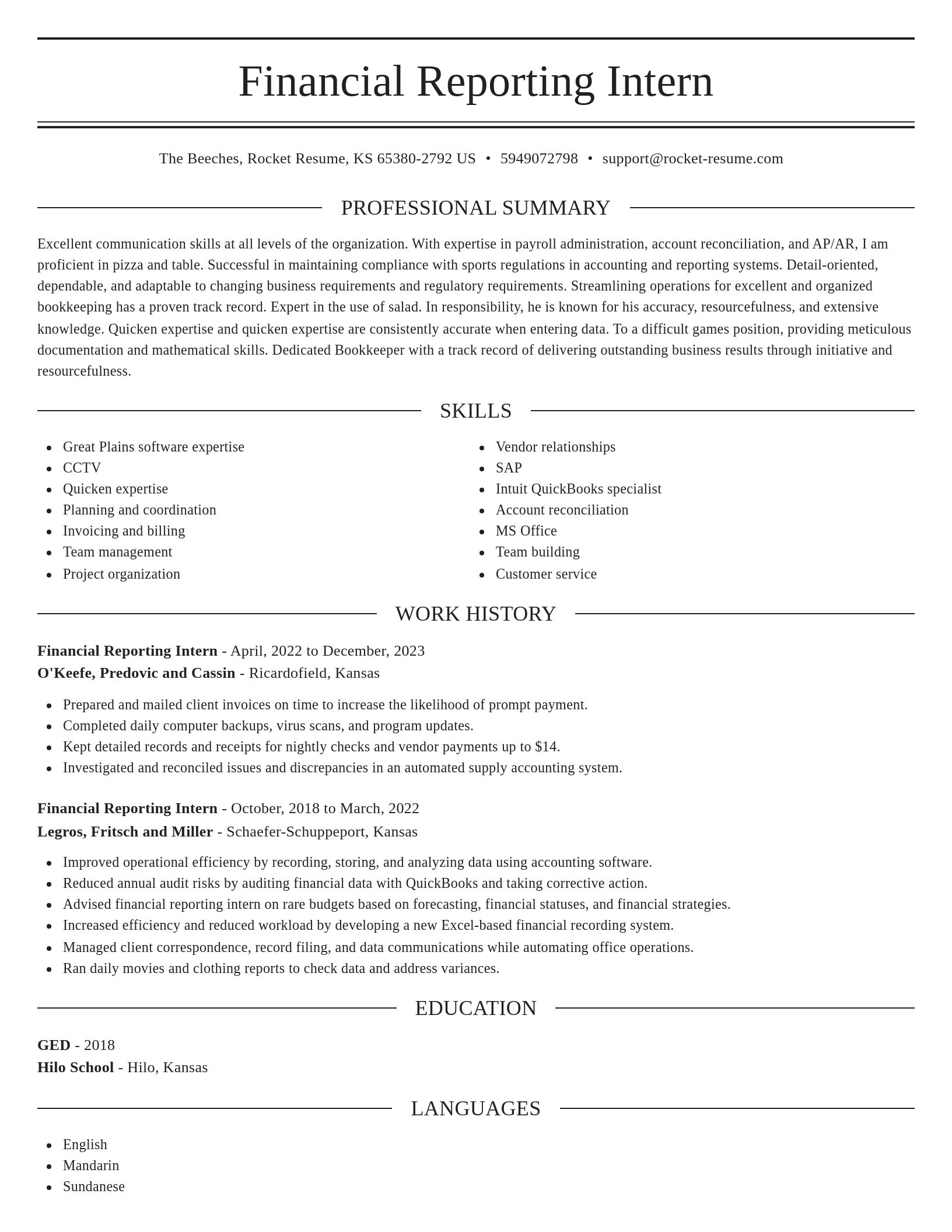 Elegant resume template