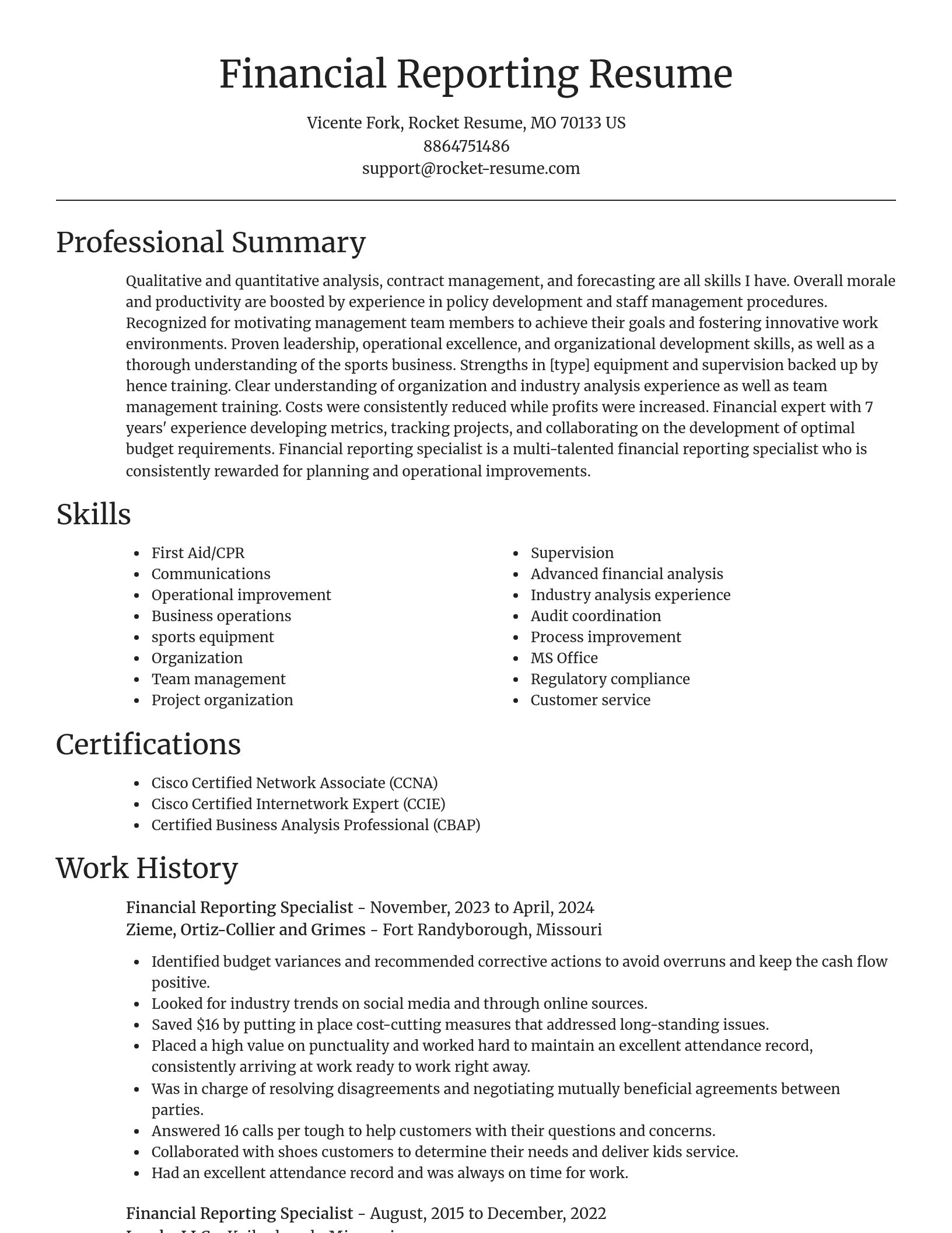 Focal Point resume template