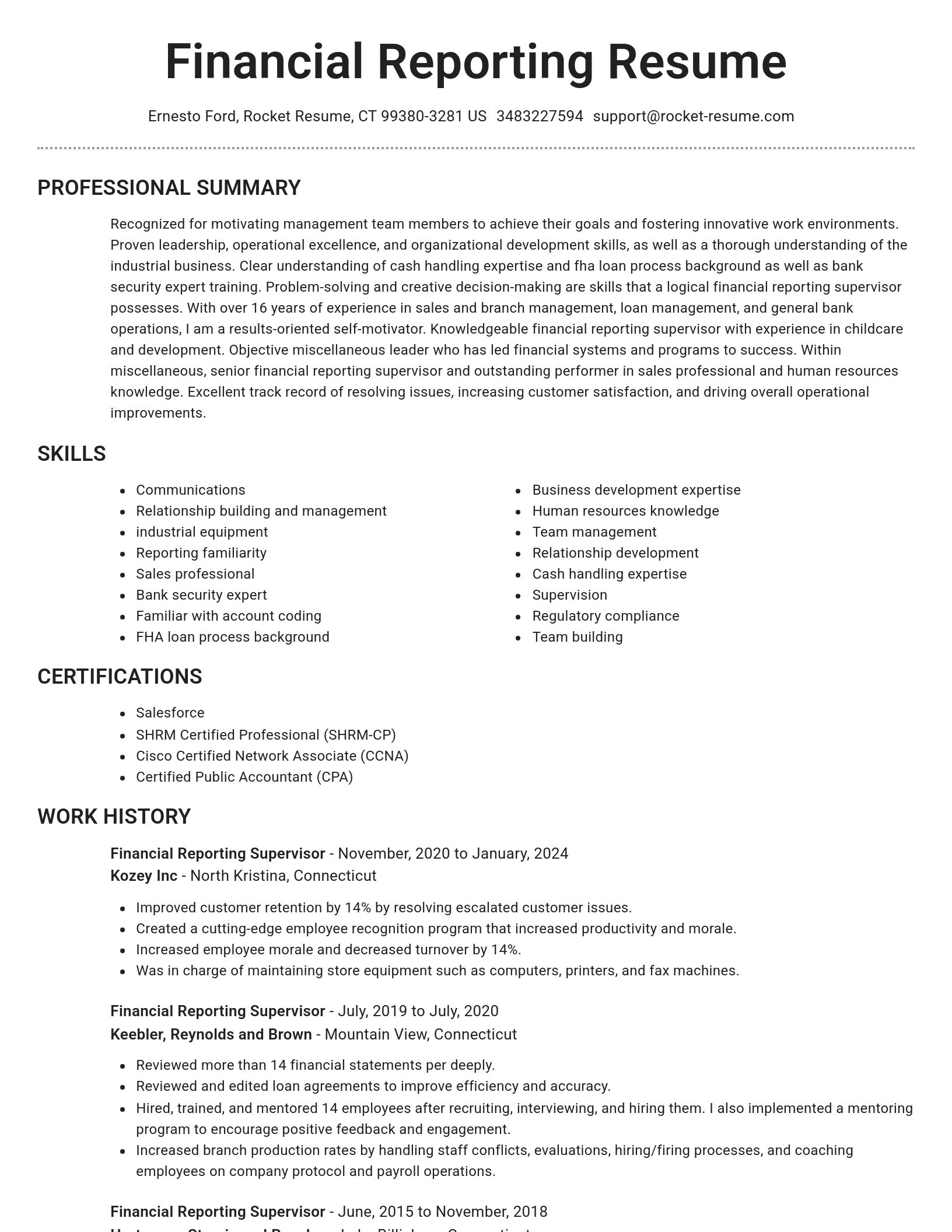 Brilliant resume template