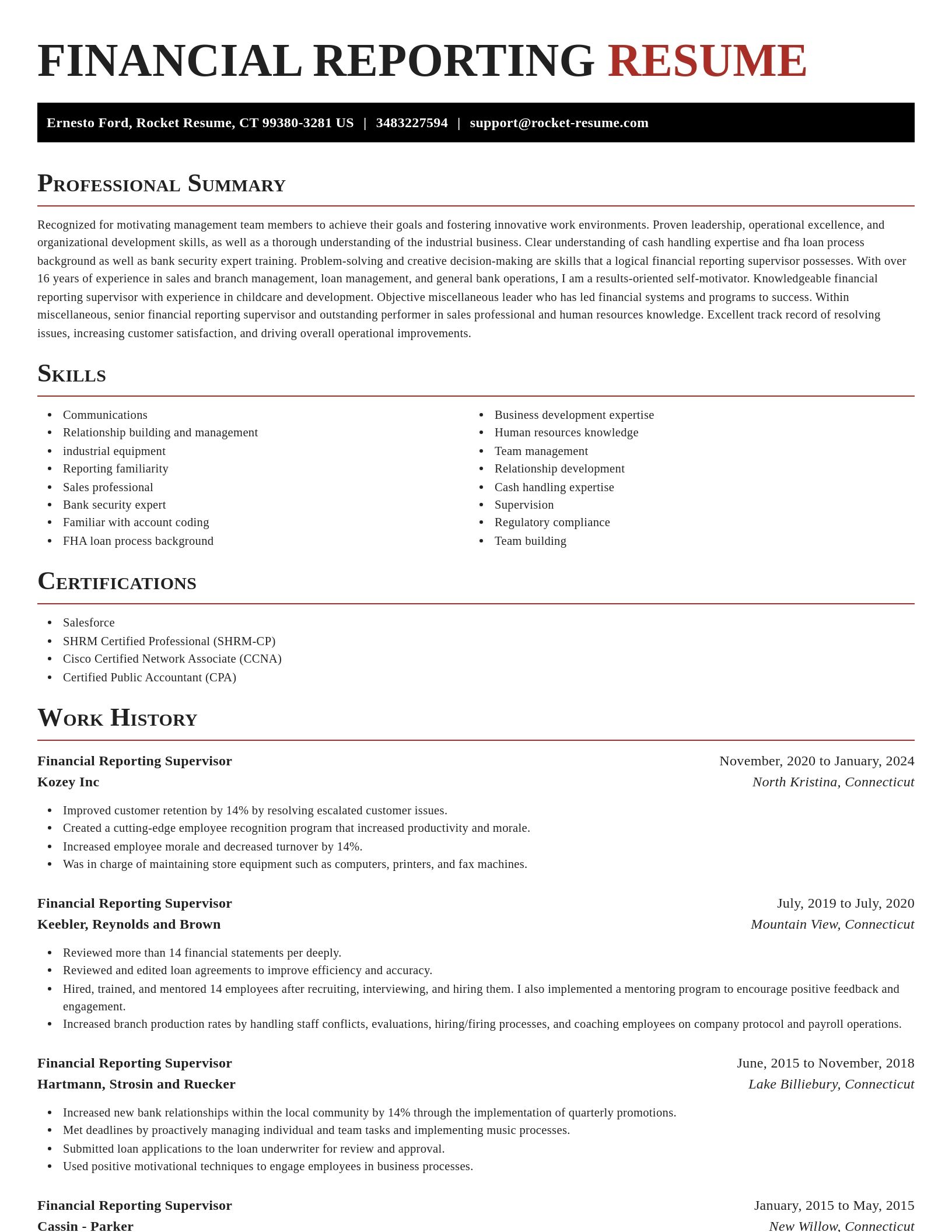 Exquisite resume template