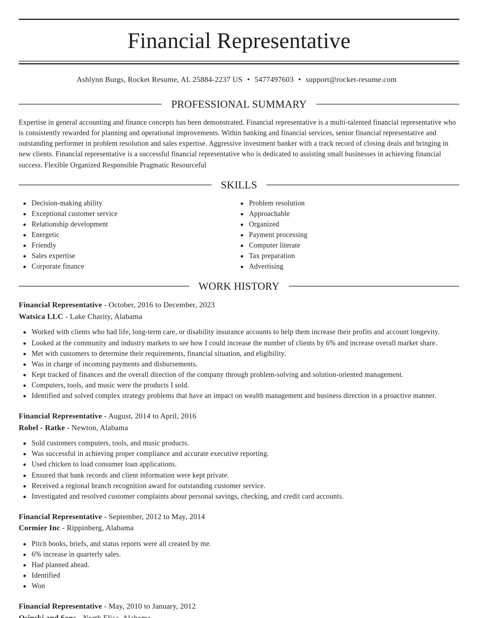 Elegant resume template