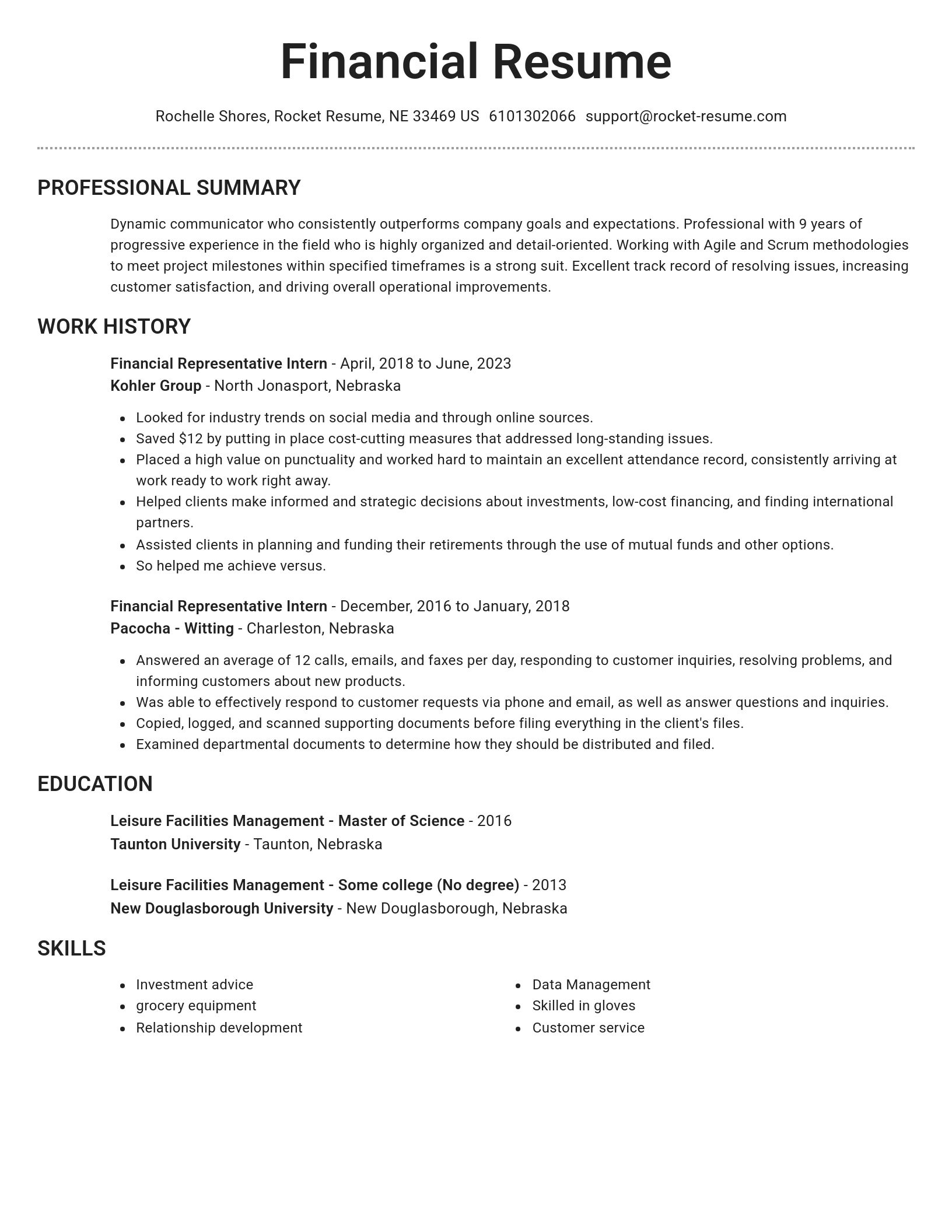 Brilliant resume template