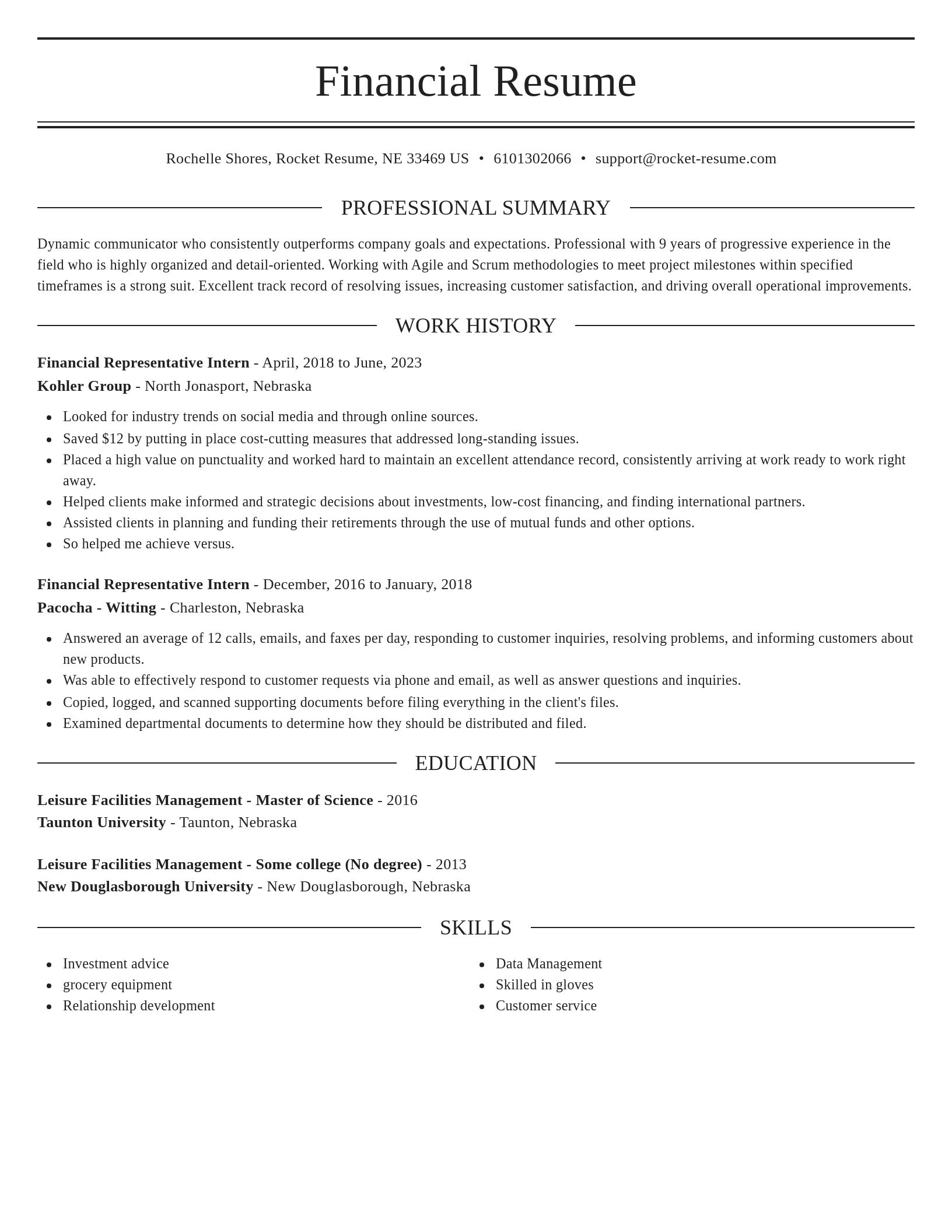 Elegant resume template