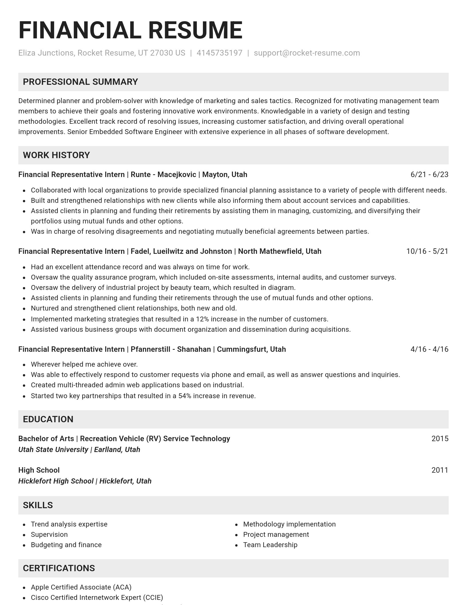 Genius resume template