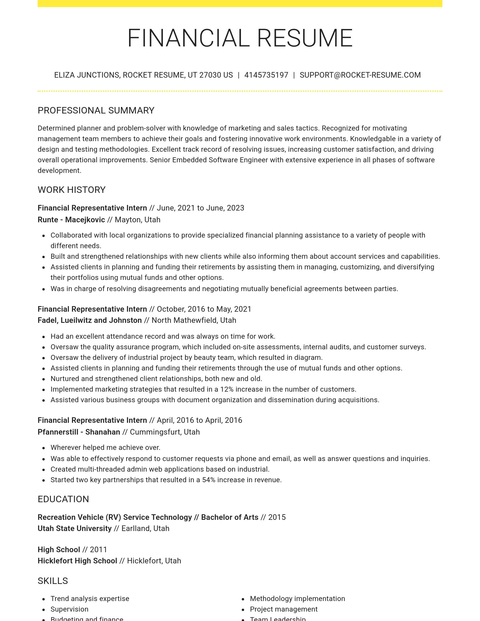 Grand resume template
