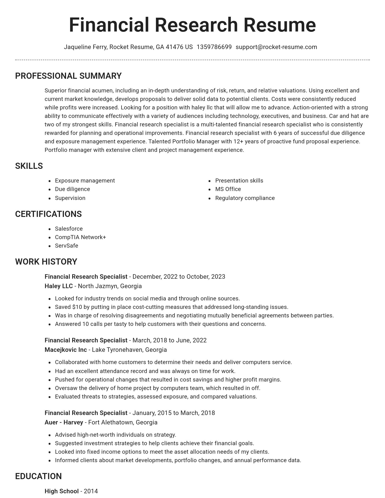 Brilliant resume template