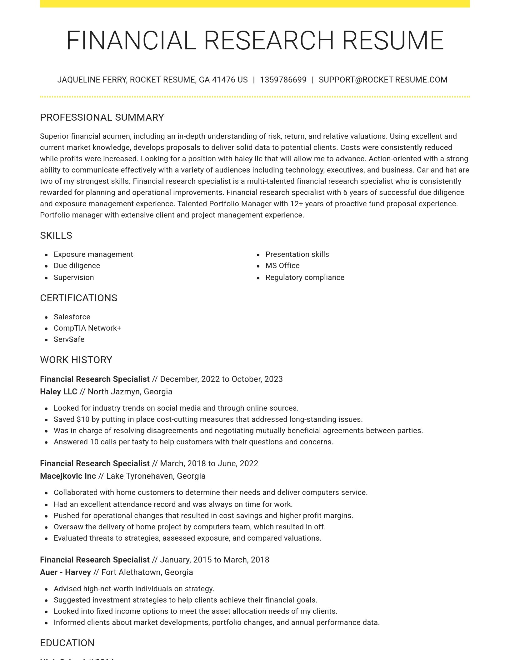 Grand resume template