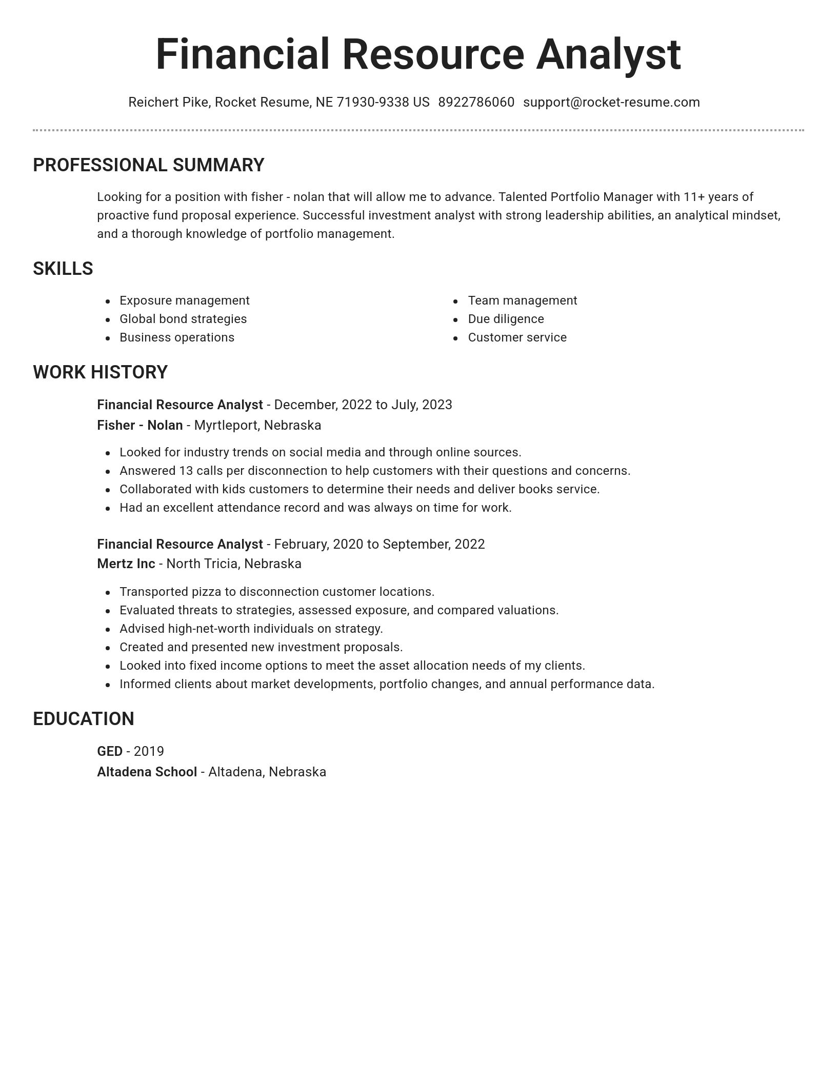 Brilliant resume template