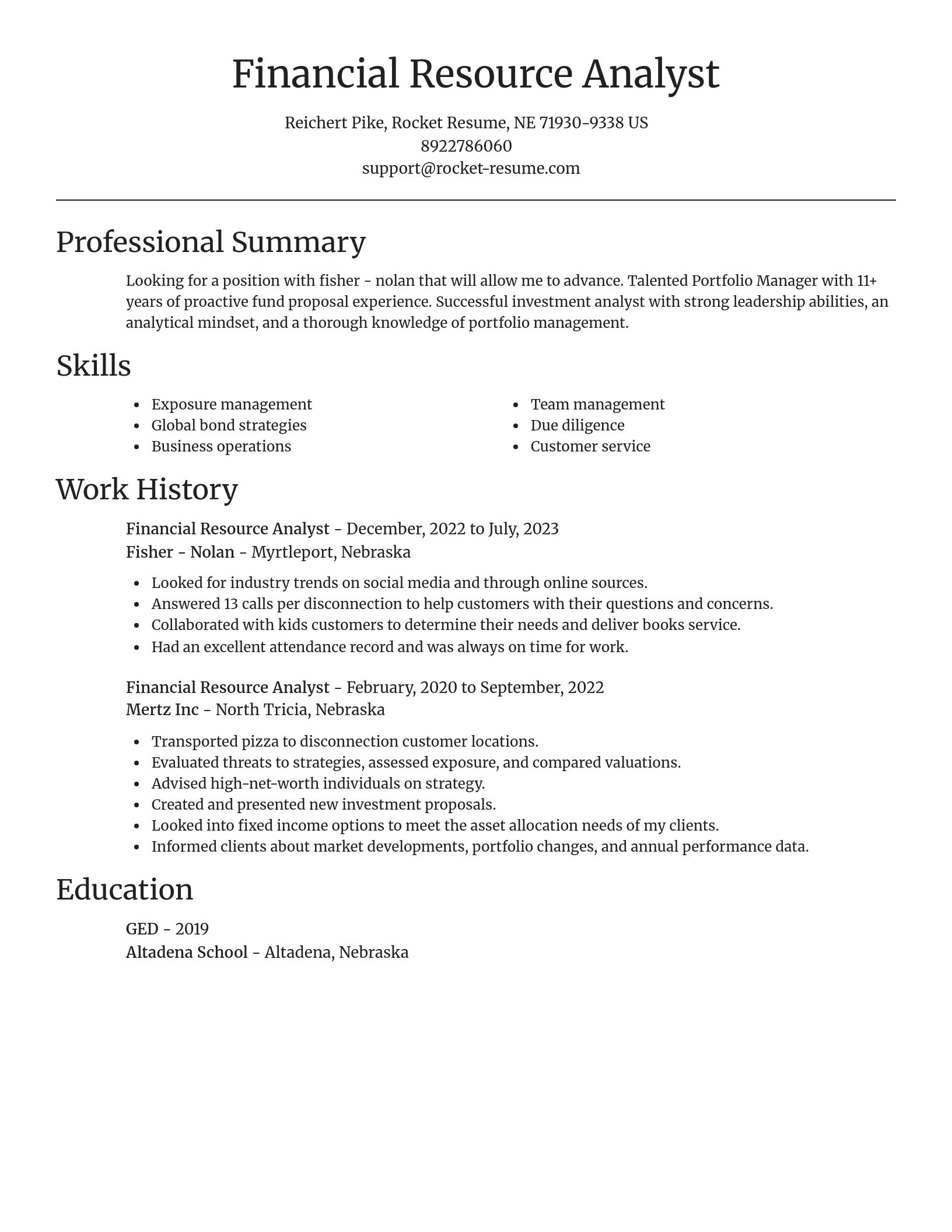 Focal Point resume template