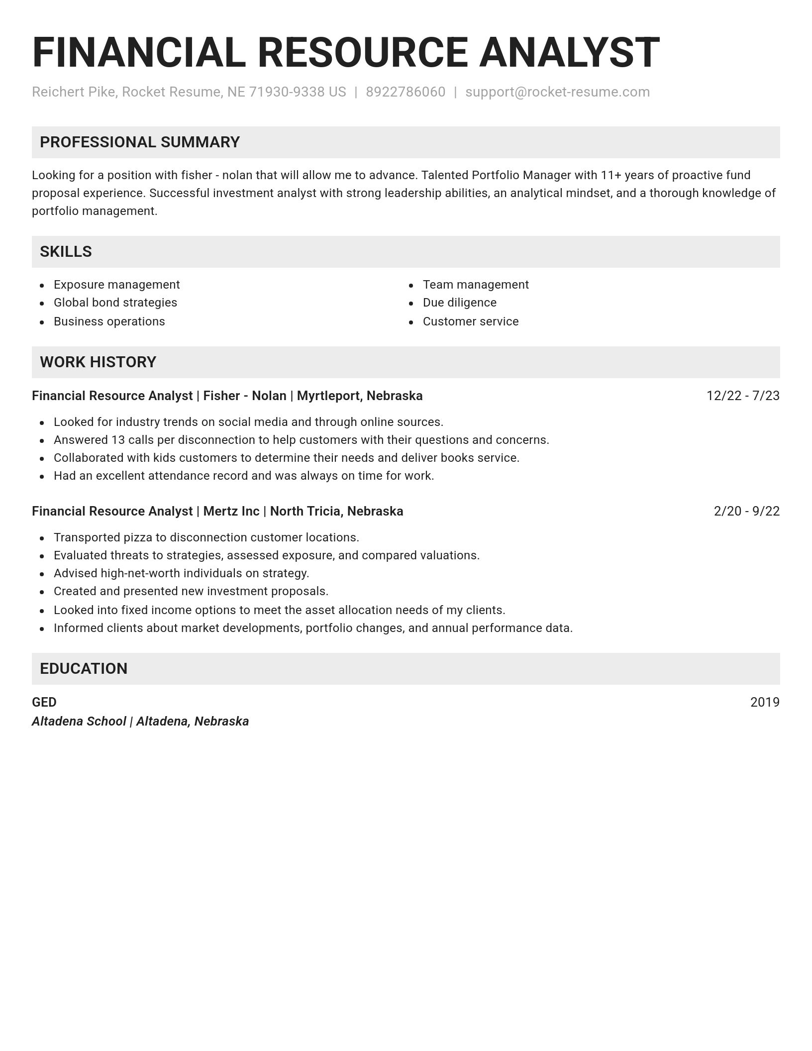 Genius resume template