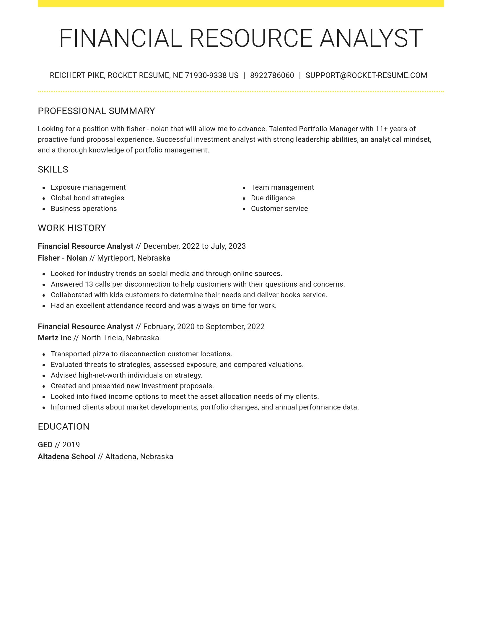 Grand resume template