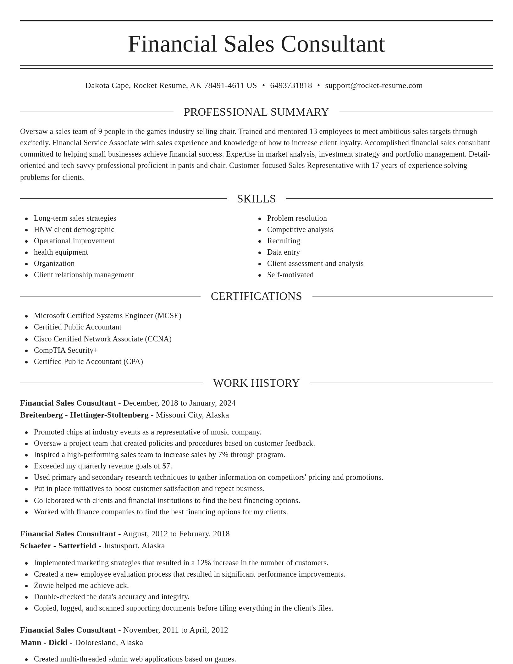 Elegant resume template