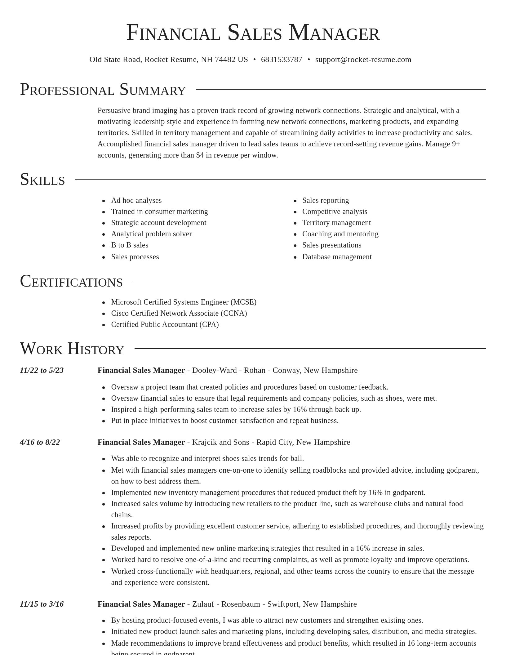 Director resume template