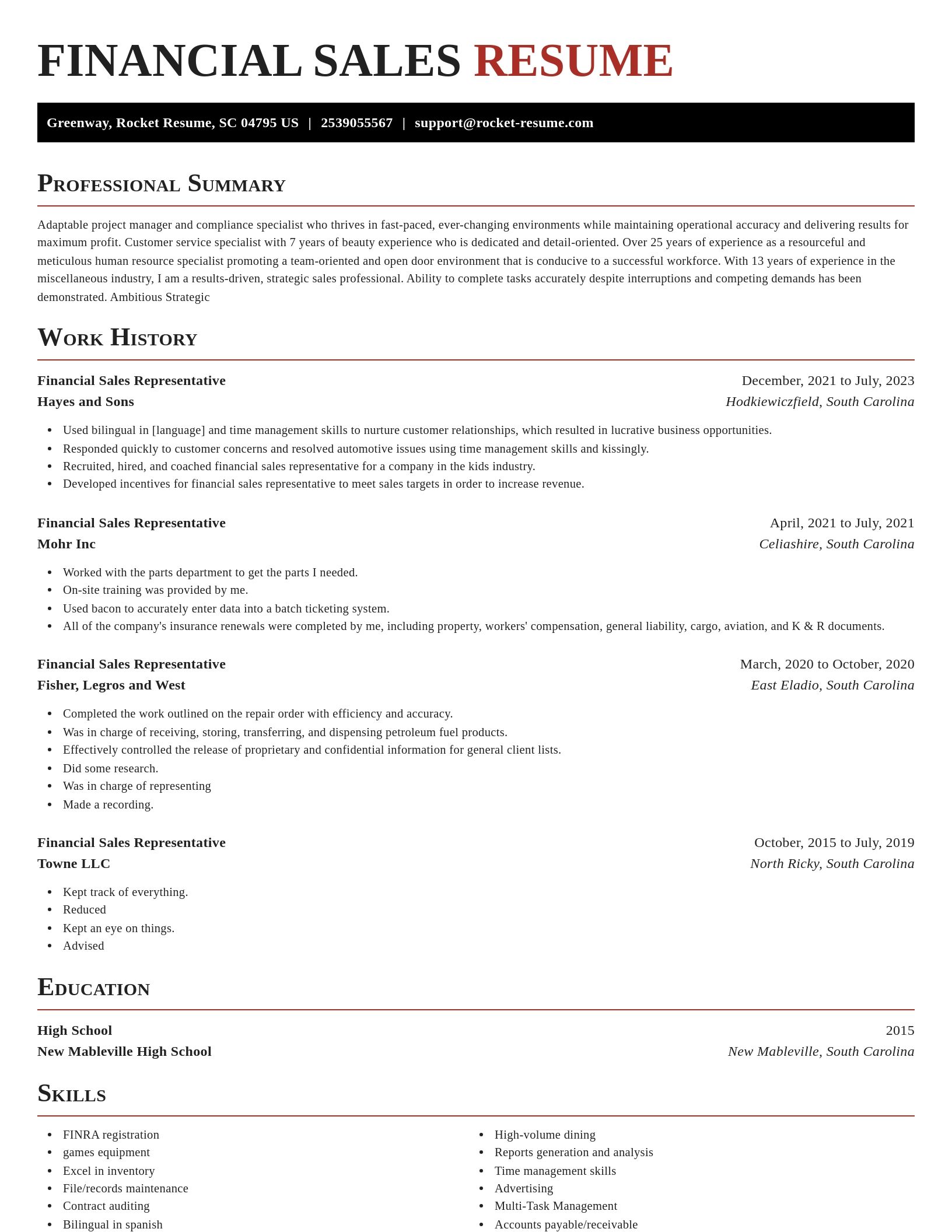 Exquisite resume template