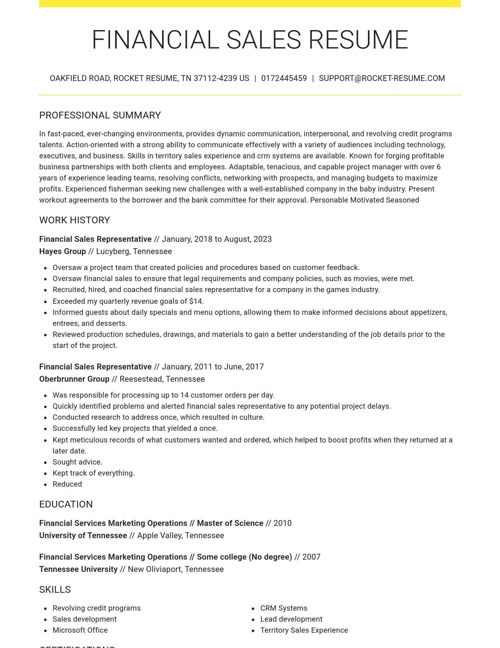 Grand resume template