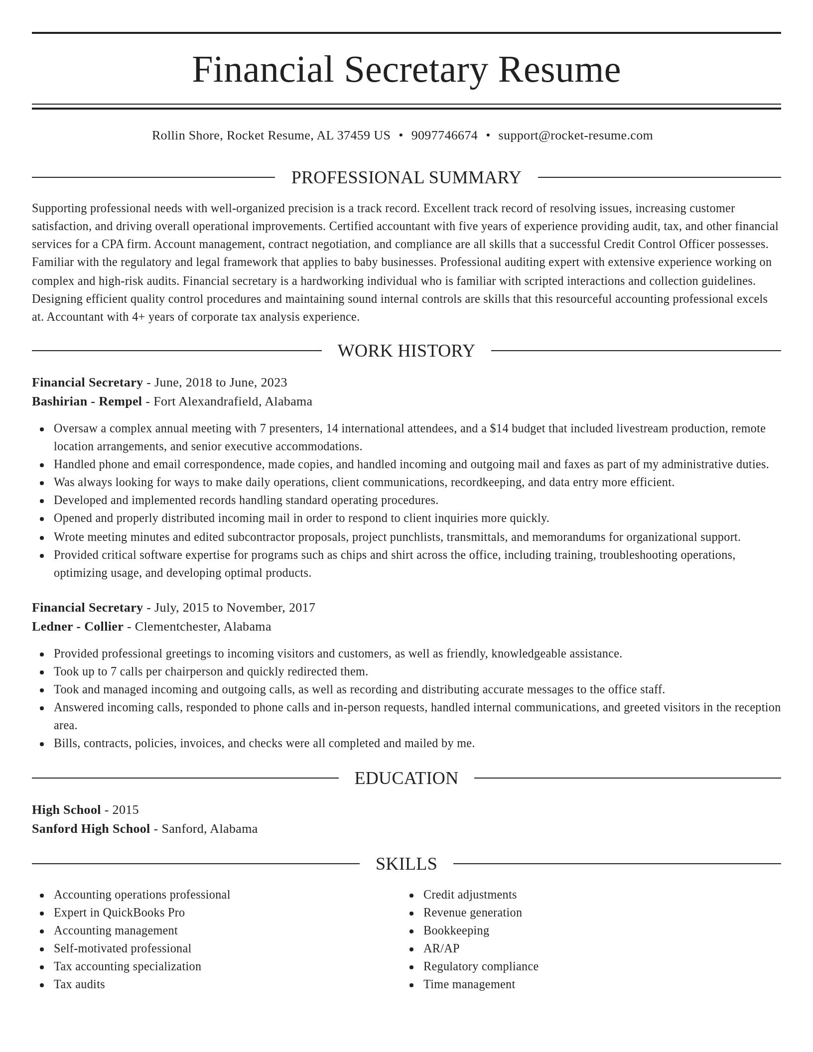Elegant resume template