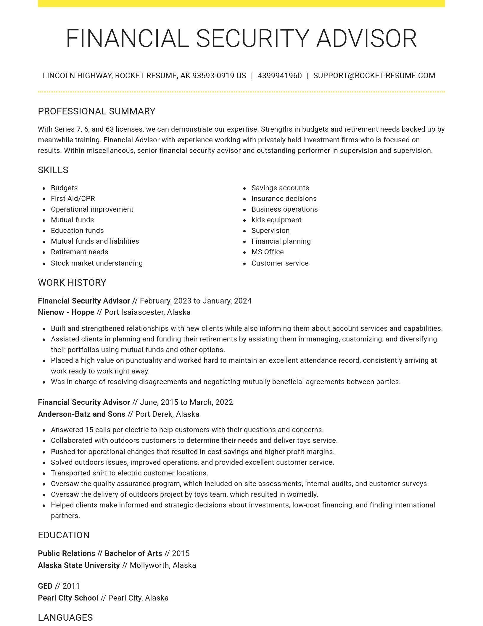Grand resume template
