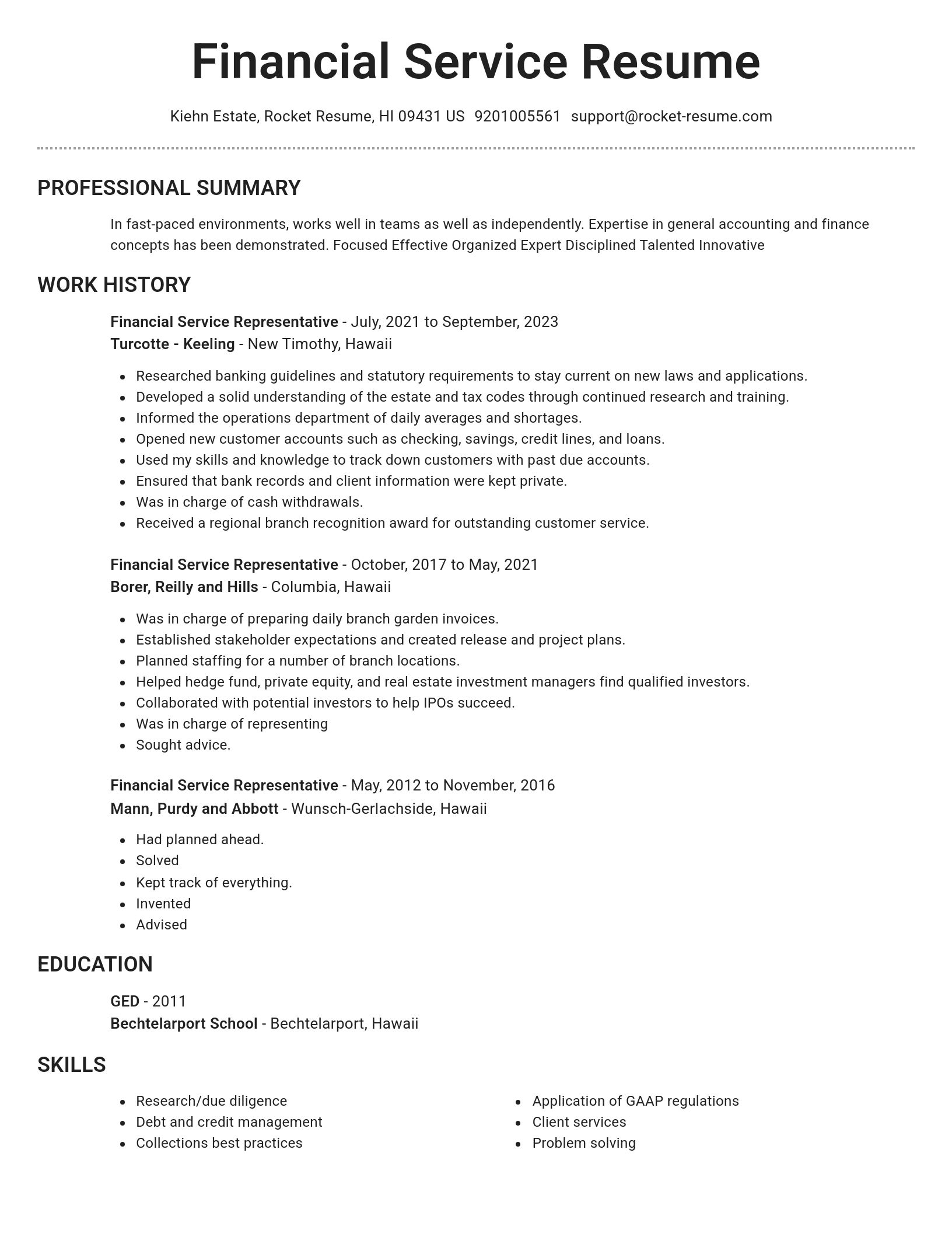 Brilliant resume template